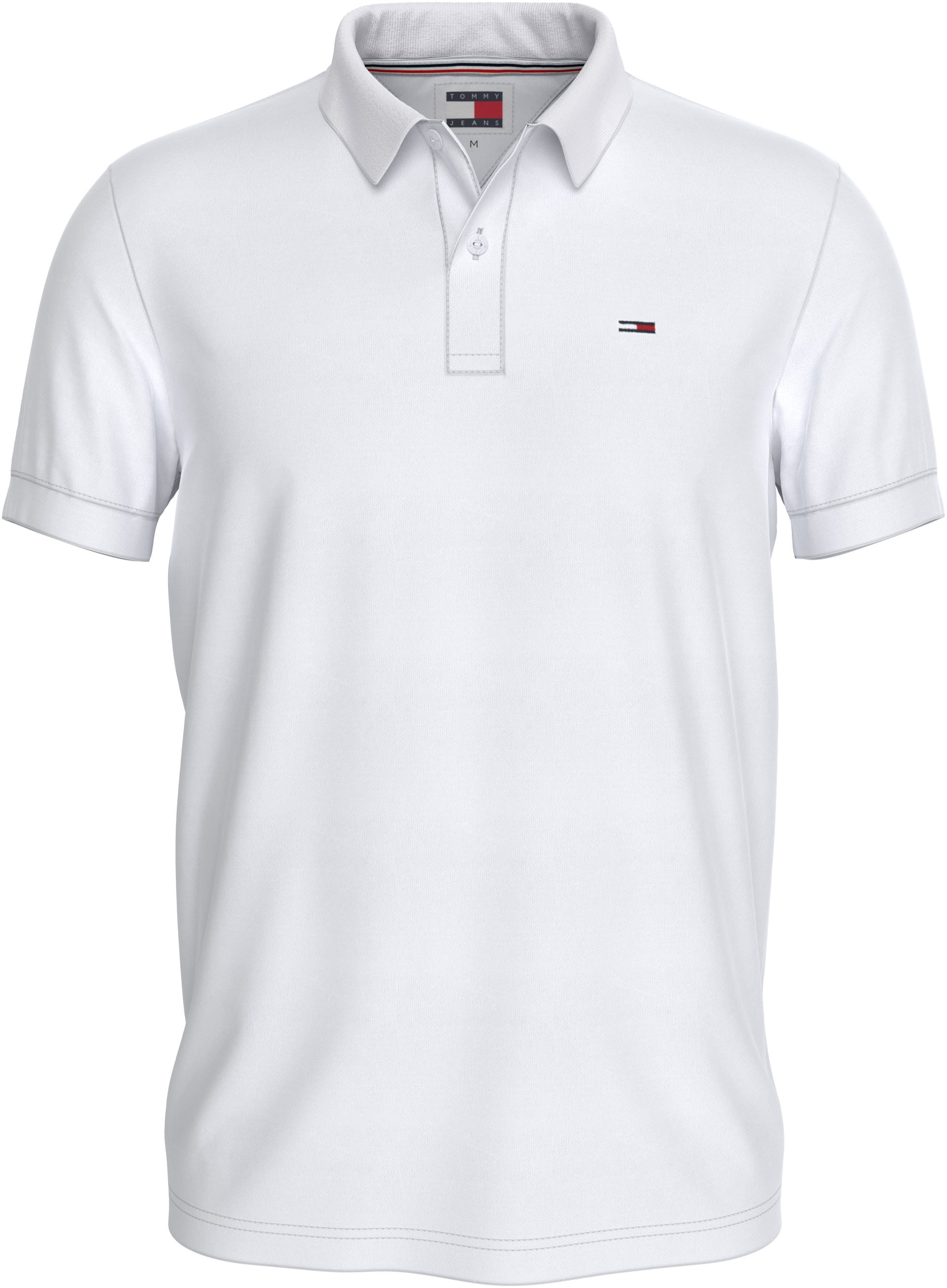 Tommy Jeans Plus Poloshirt »TJM SLIM PLACKET POLO EXT«, Grosse Grössen mit Logostickerei