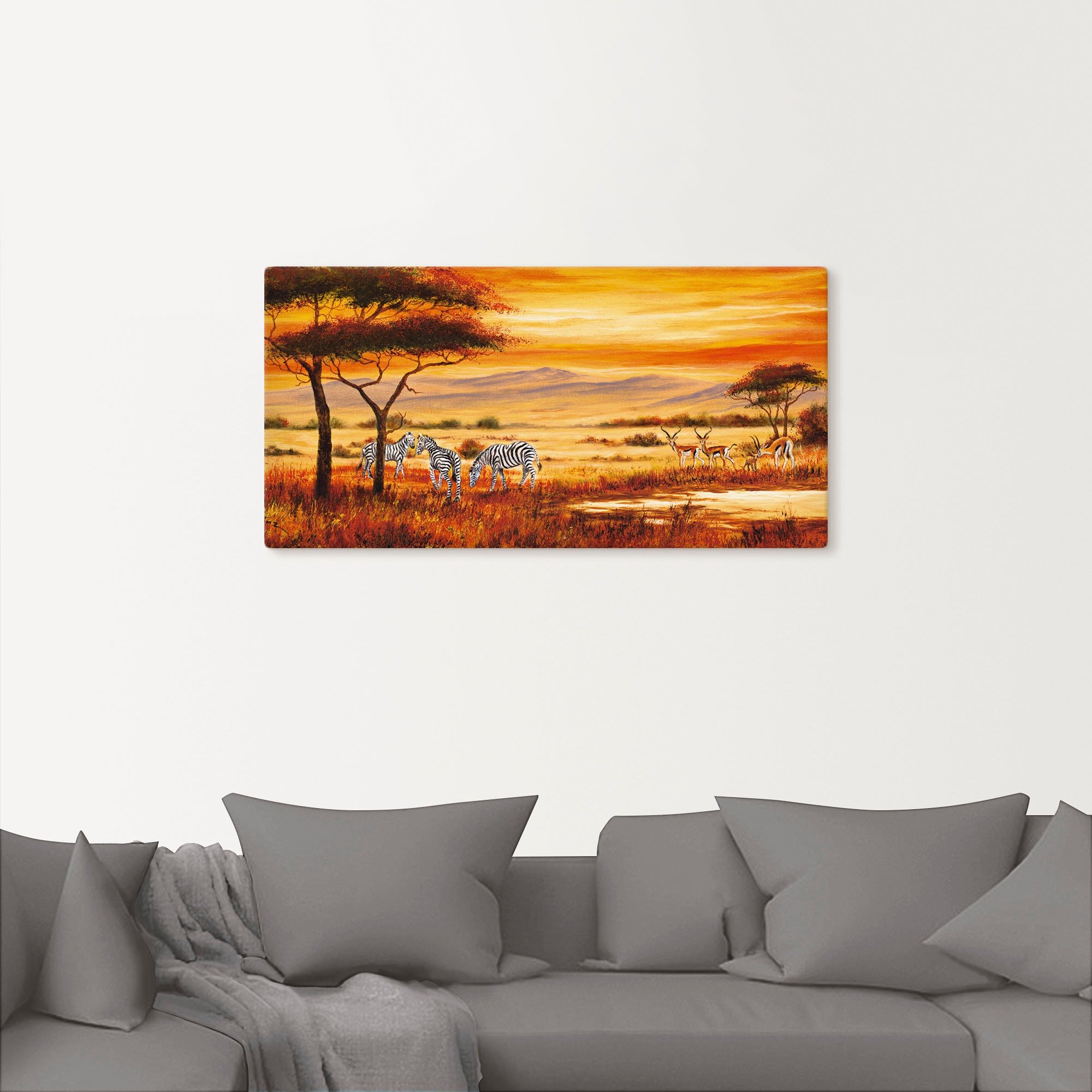 Artland Wandbild »Afrikanische Landschaft I«, Afrika, (1 St.), als Leinwandbild, Poster, Wandaufkleber in verschied. Grössen