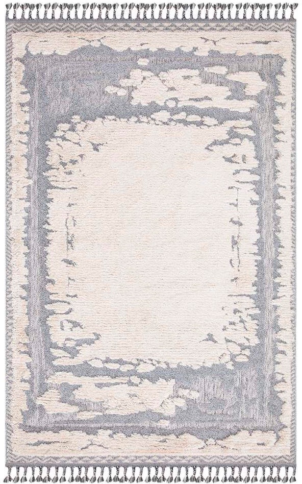 Carpet City Hochflor-Teppich »Valencia 908«, rechteckig, 20 mm Höhe, Läufer, Boho-Stil, 3D-Effekt, Relief, Hoch-Tief-Struktur, mit Fransen
