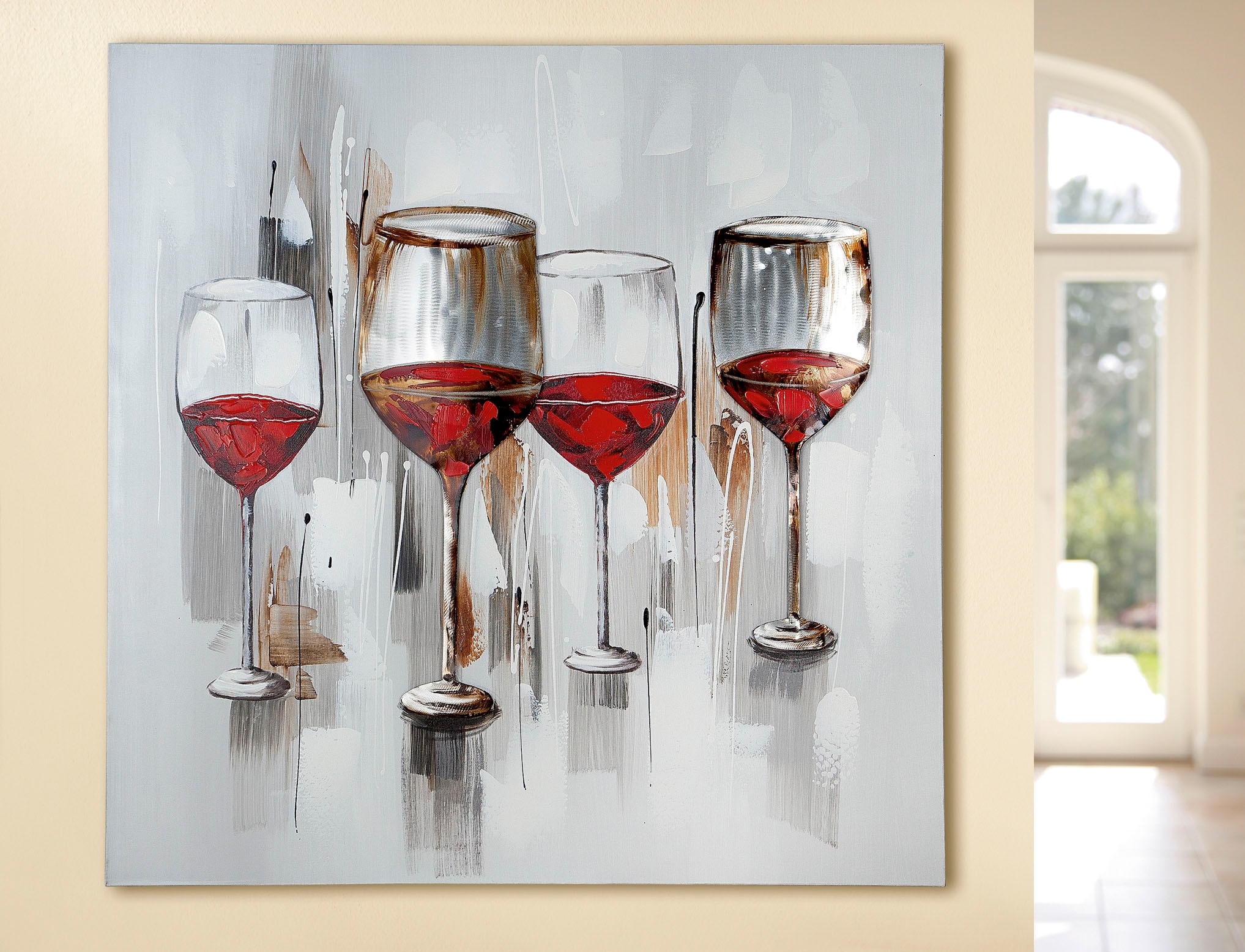 GILDE Wandbild »Hathi«, Wein, (1 | kaufen online Jelmoli-Versand handbemalt St.)