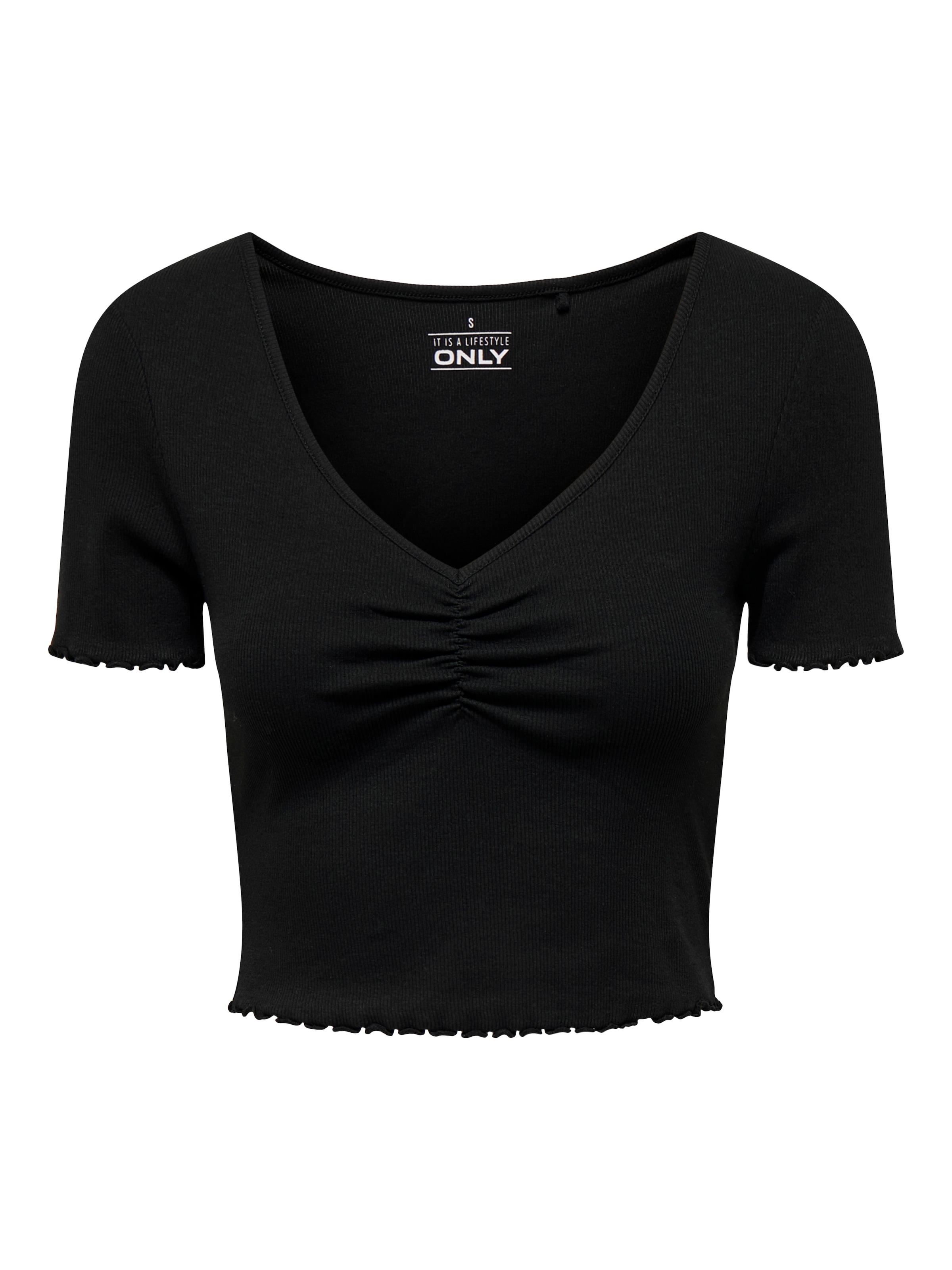 ONLY Kurzarmshirt »ONLBETTY S/S V-NECK TOP CC JRS«