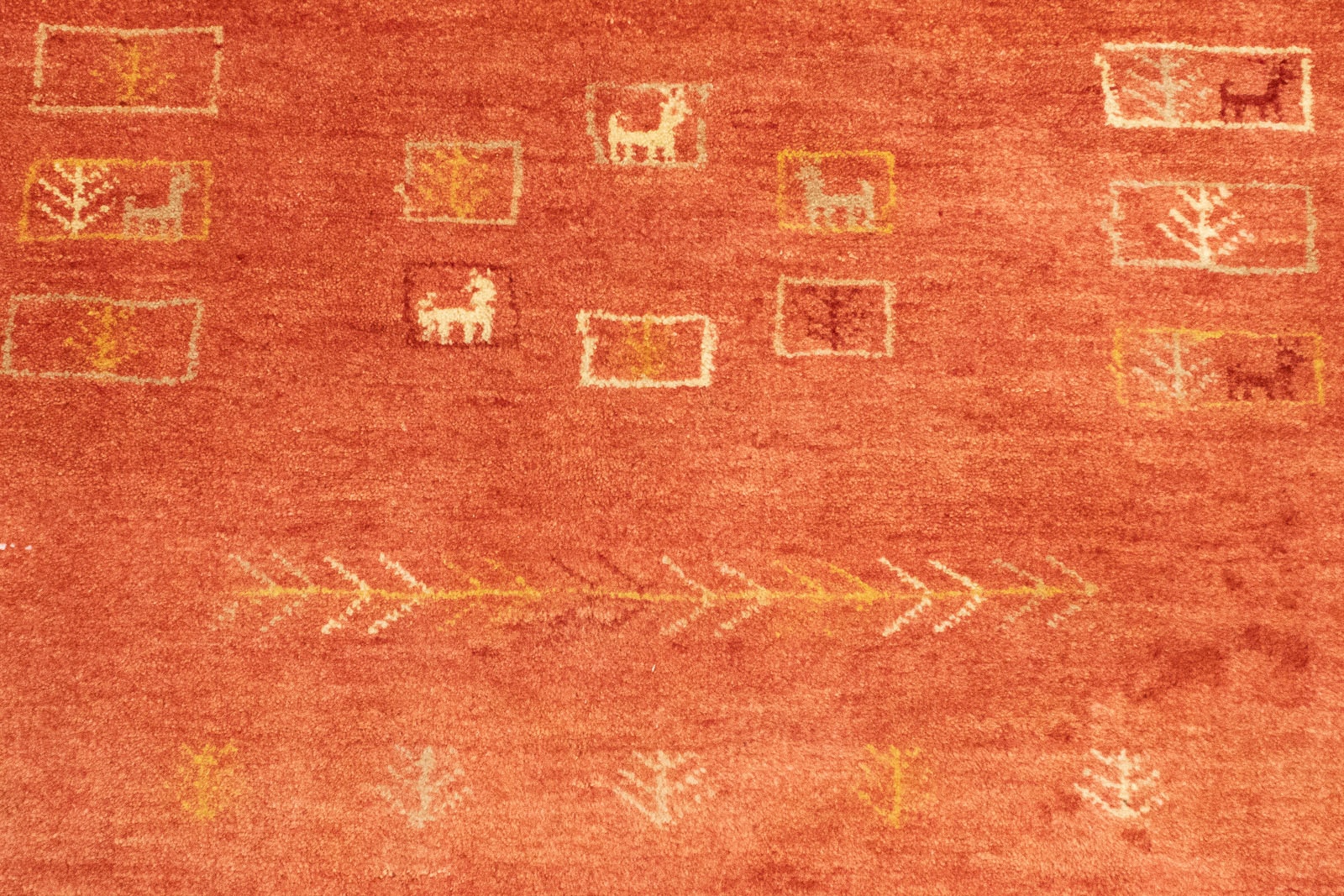 handgeknüpft | online rechteckig, Teppich handgeknüpft Wollteppich bestellen »Gabbeh morgenland Jelmoli-Versand rot«,