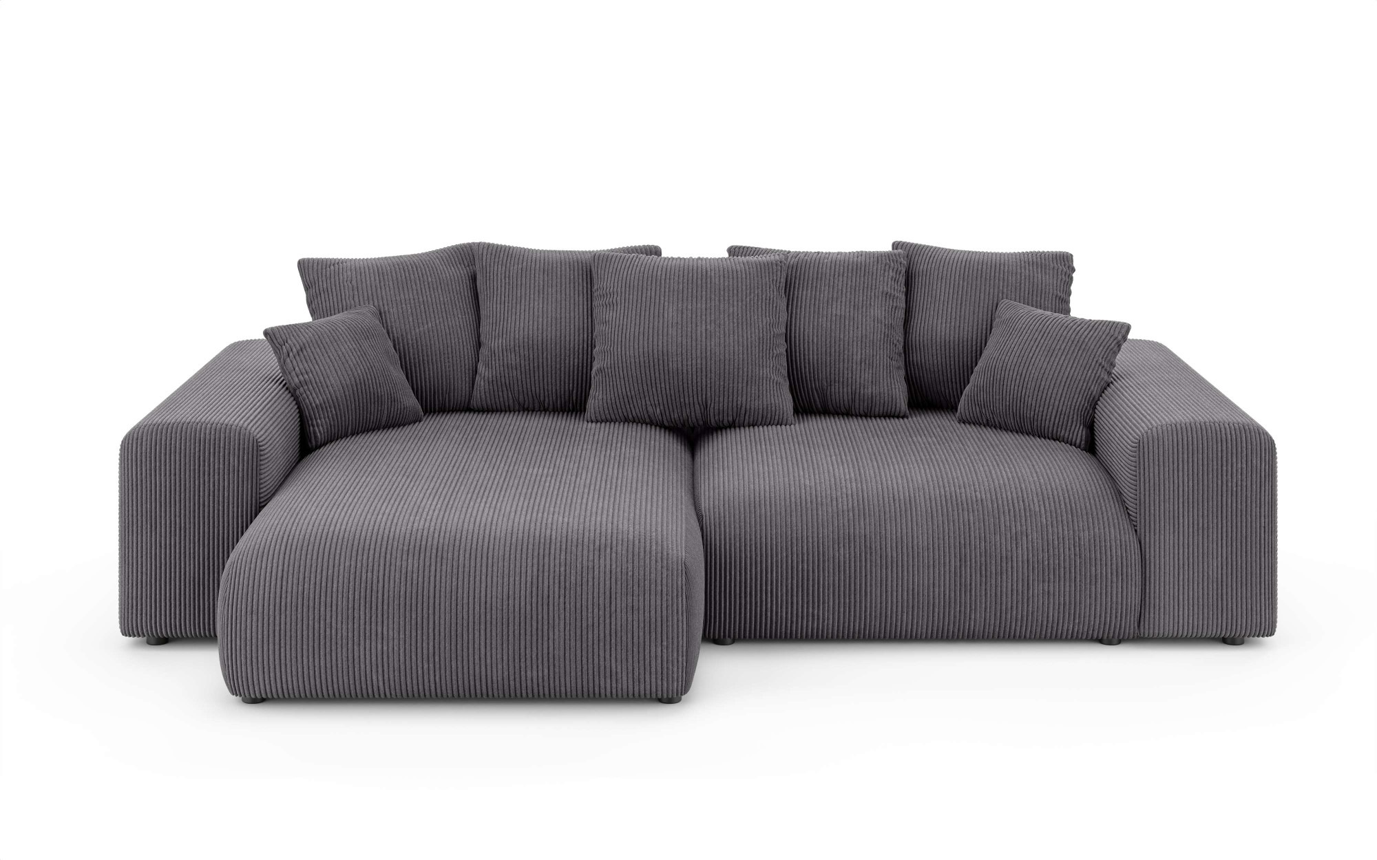 Home affaire Ecksofa "LAKESIDE mit Bettfunktion und Bettkasten, B/T/H 257/166/84 cm" L-Form, Recamiere beidseitig montierbar, mit Wellenunterfederung