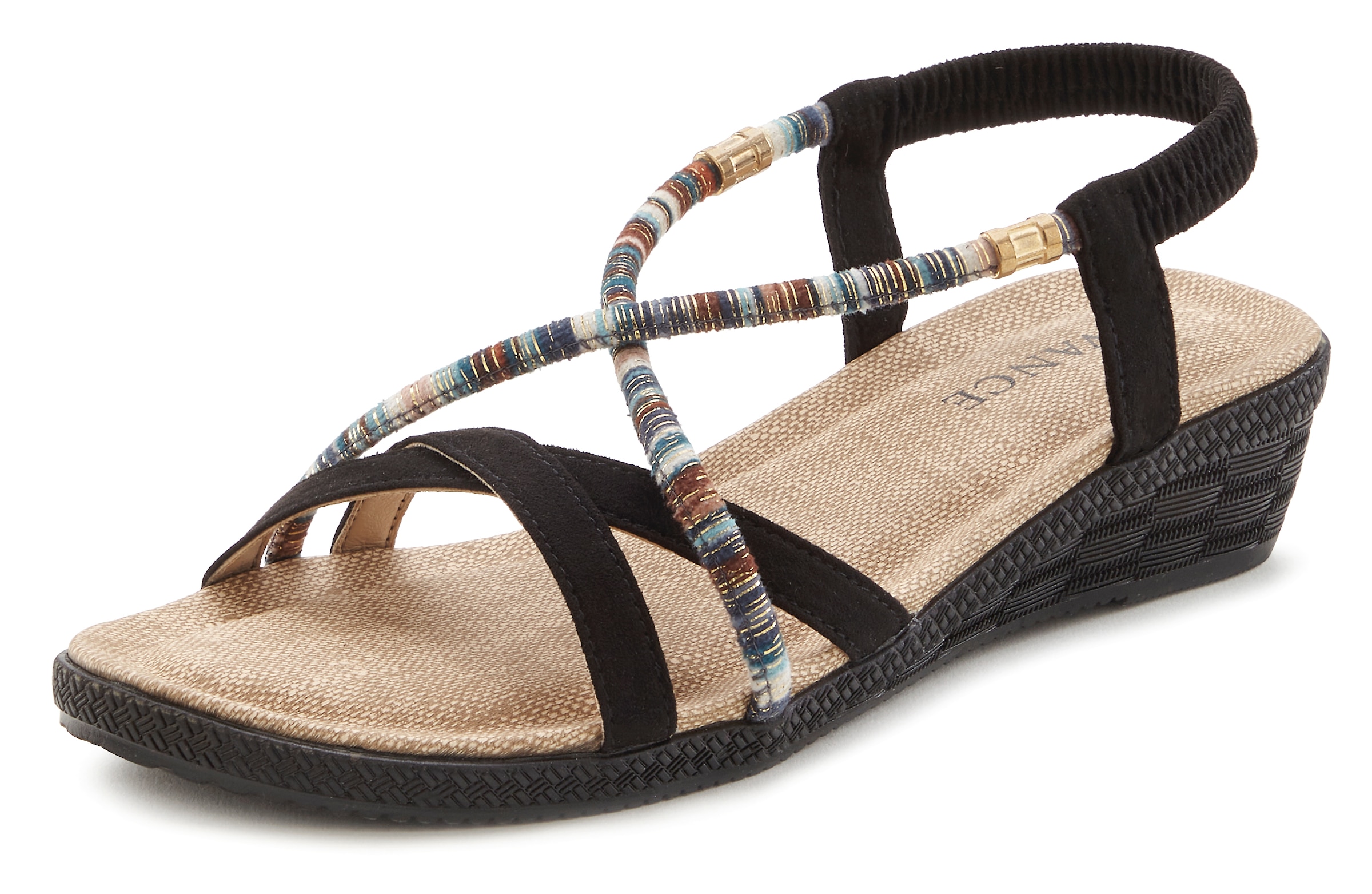 Vivance Sandale »Sommerschuh«, mit dezenten Schmuckelementen, Sandalette, Sommerschuh VEGAN