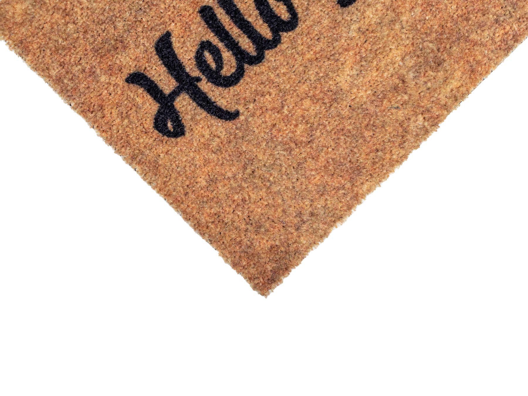 Primaflor-Ideen in Textil Fussmatte »Schmutzfangmatte COUNTRY, Hello«, rechteckig, 7 mm Höhe, Schmutzfangmatte, Kokos-Optik, rutschhemmende Rückseite, waschbar