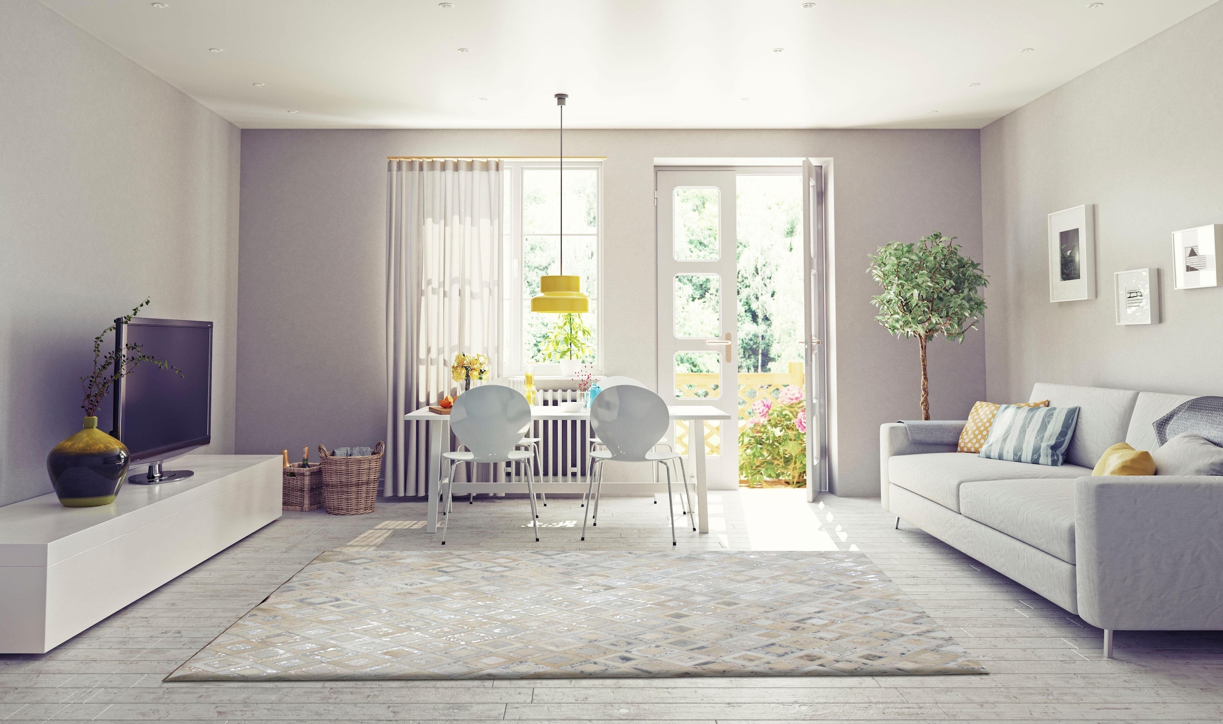 Home affaire Lederteppich »Arno«, rechteckig, jeder Teppich-ein Unikat, Wohnzimmer