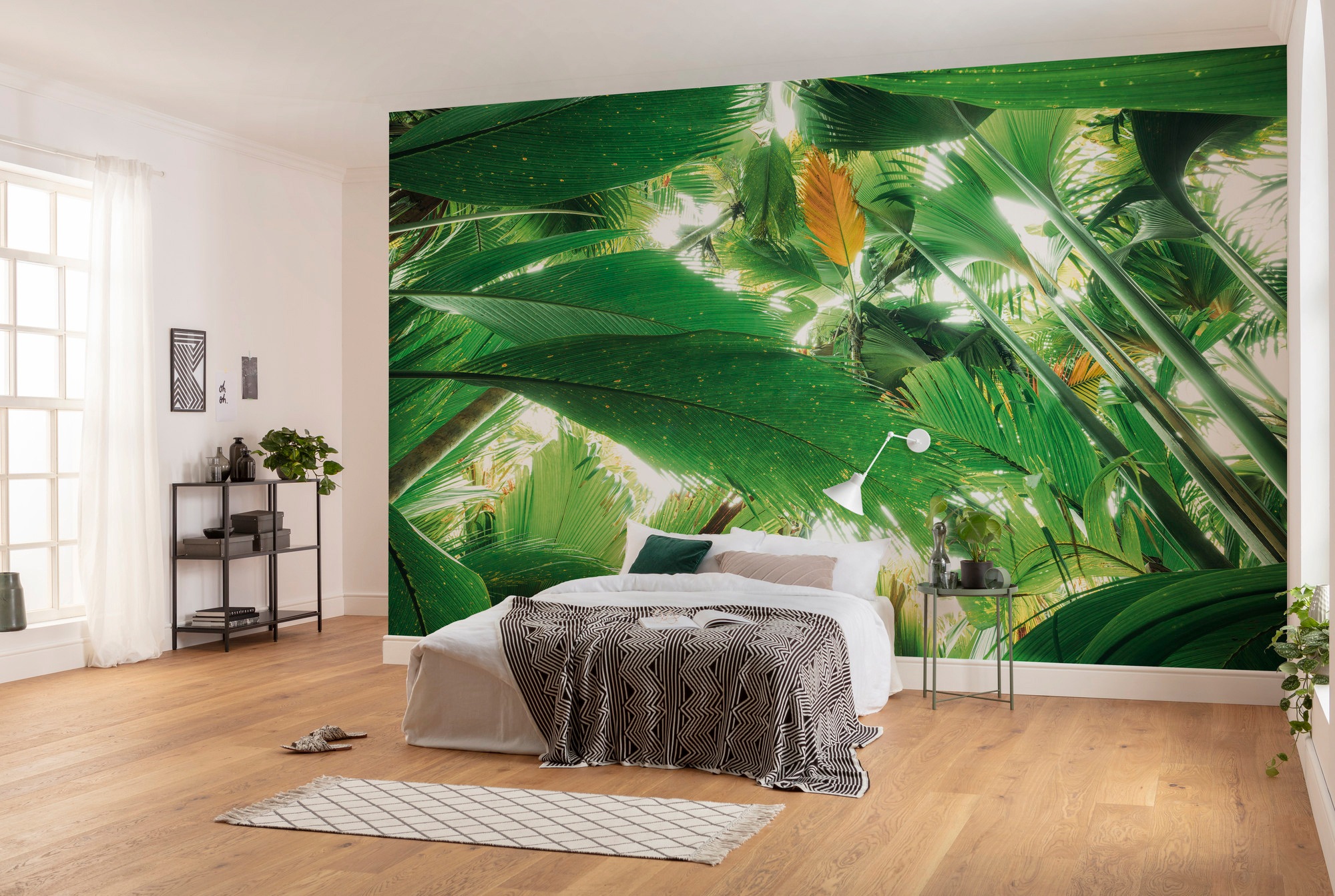 Komar Vliestapete »Digitaldruck Vlies - Dschungeldach II - Grösse 450 x 280 cm«, bedruckt, Wohnzimmer, Schlafzimmer
