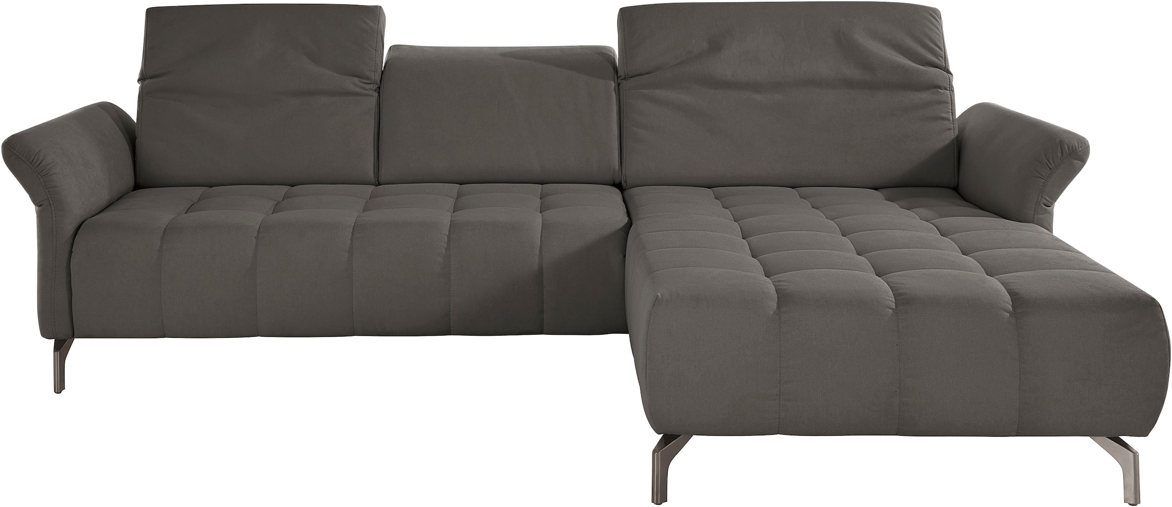 INOSIGN Ecksofa »Fresh L-Form«, Federkern, wahlweise Kopfteilverstellung und motorischer Vorziehsitz