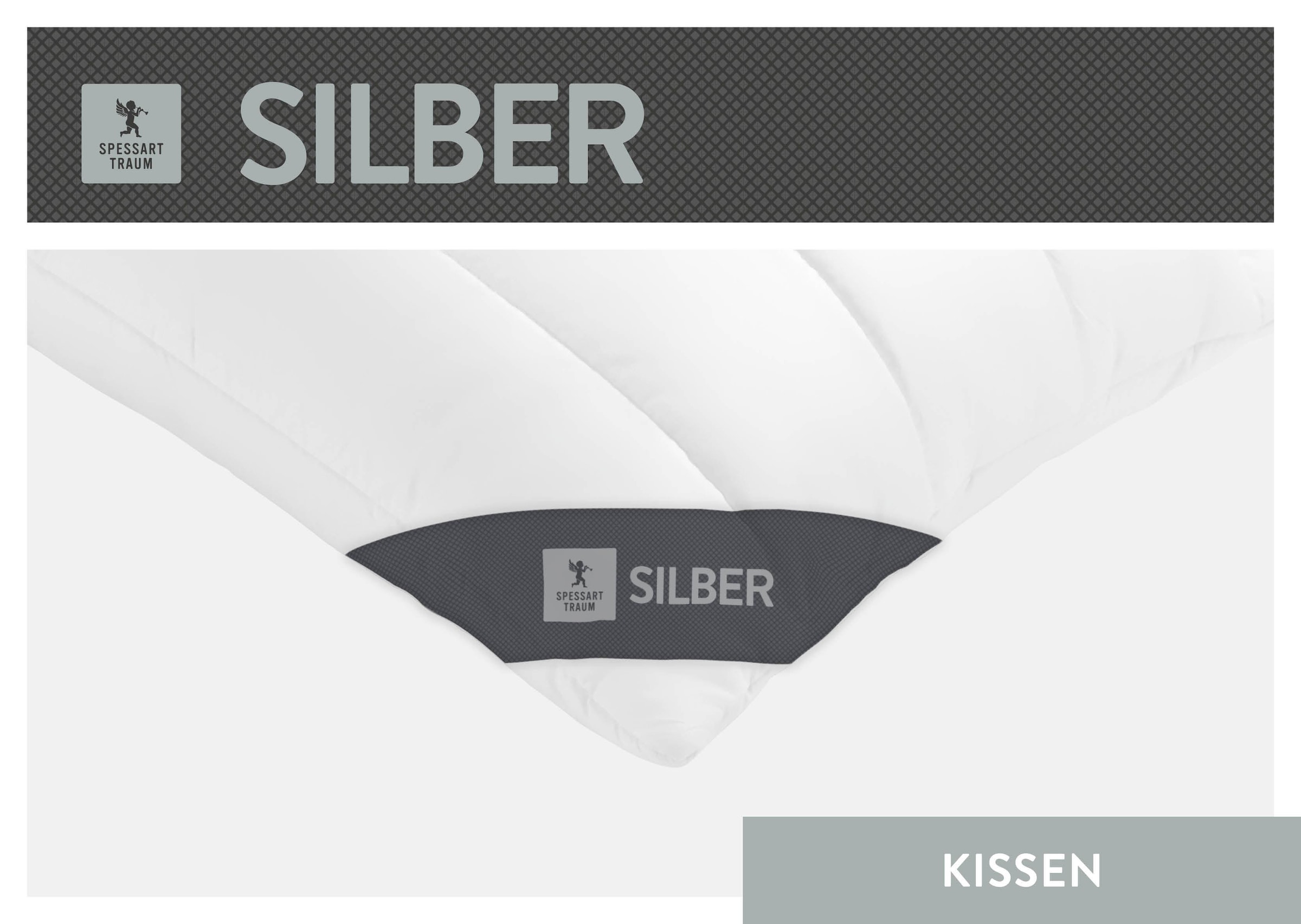 SPESSARTTRAUM Baumwollkissen »Silberfarben«, (1 St.), hergestellt in Deutschland, allergikerfreundlich