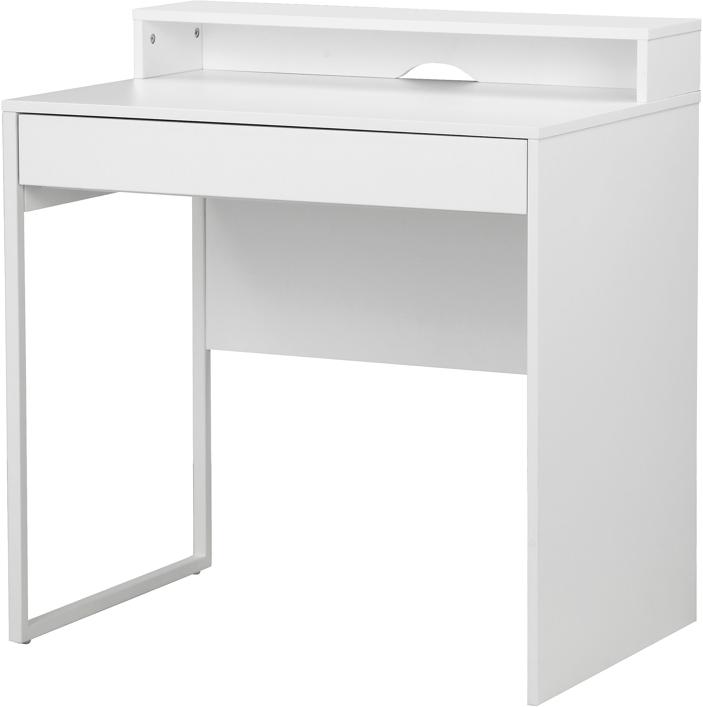 Places of Style Schreibtisch »Moid, Computertisch in modernem Design«, Breite 80 cm, mit Schublade, Kabeldurchlass & Metallkufe