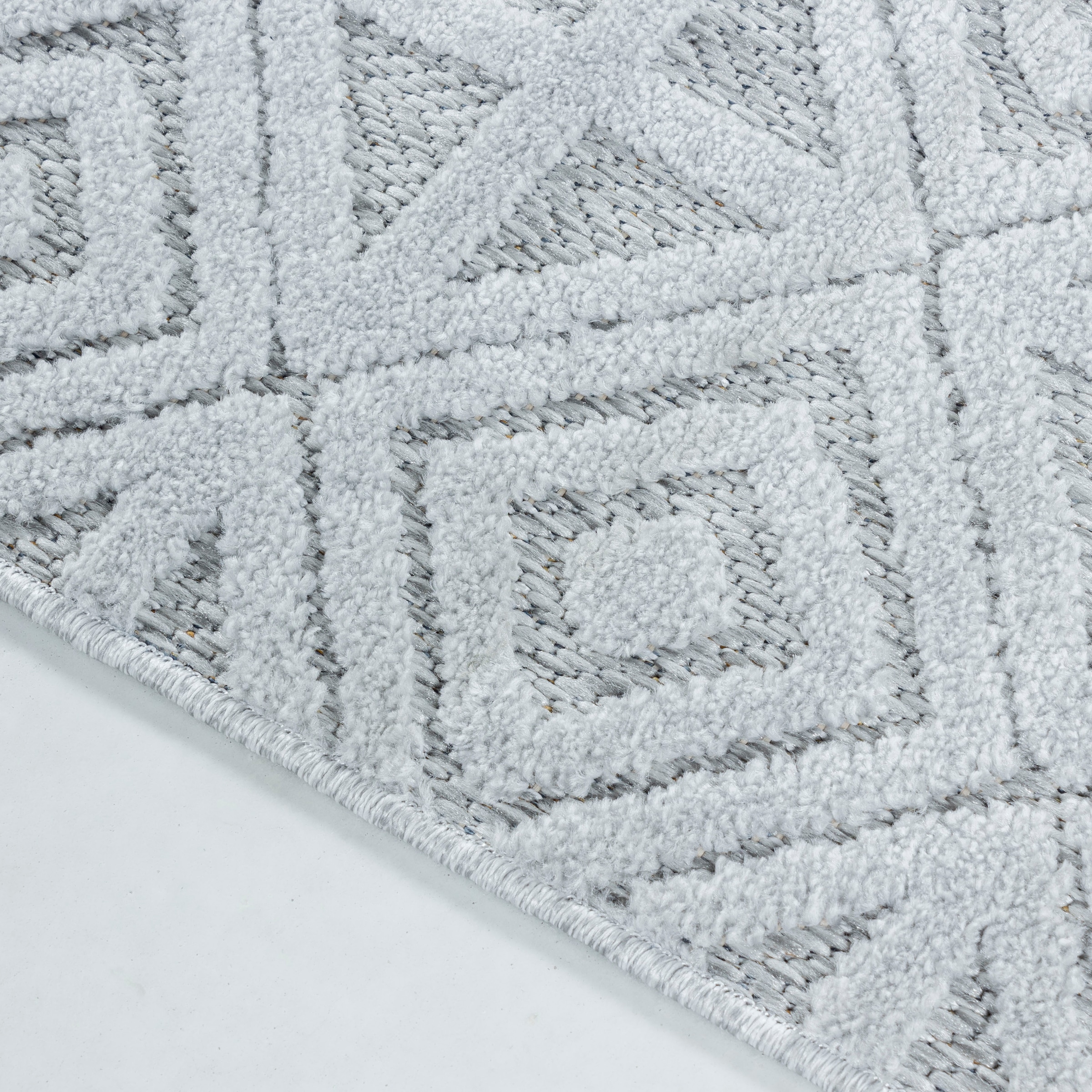 Ayyildiz Teppiche Teppich »BAHAMA 5156«, rechteckig, 8 mm Höhe, Läufer, Flachflor mit Hoch-Tief-Struktur, In-und Outdoor geeignet