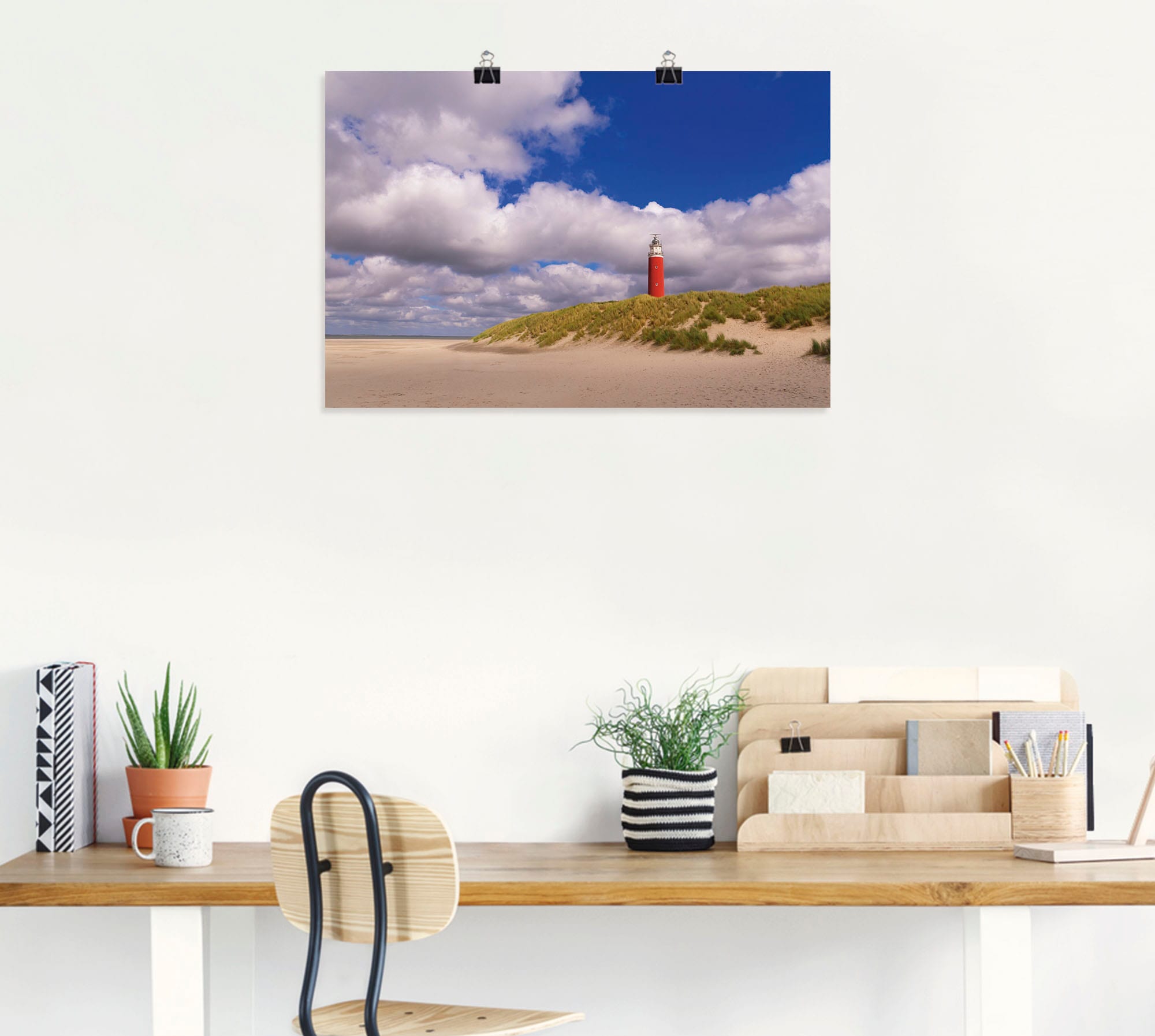 Artland Wandbild »Wolkenimpression am Leuchtturm«, Küste, (1 St.), als Alubild, Outdoorbild, Poster in verschied. Grössen