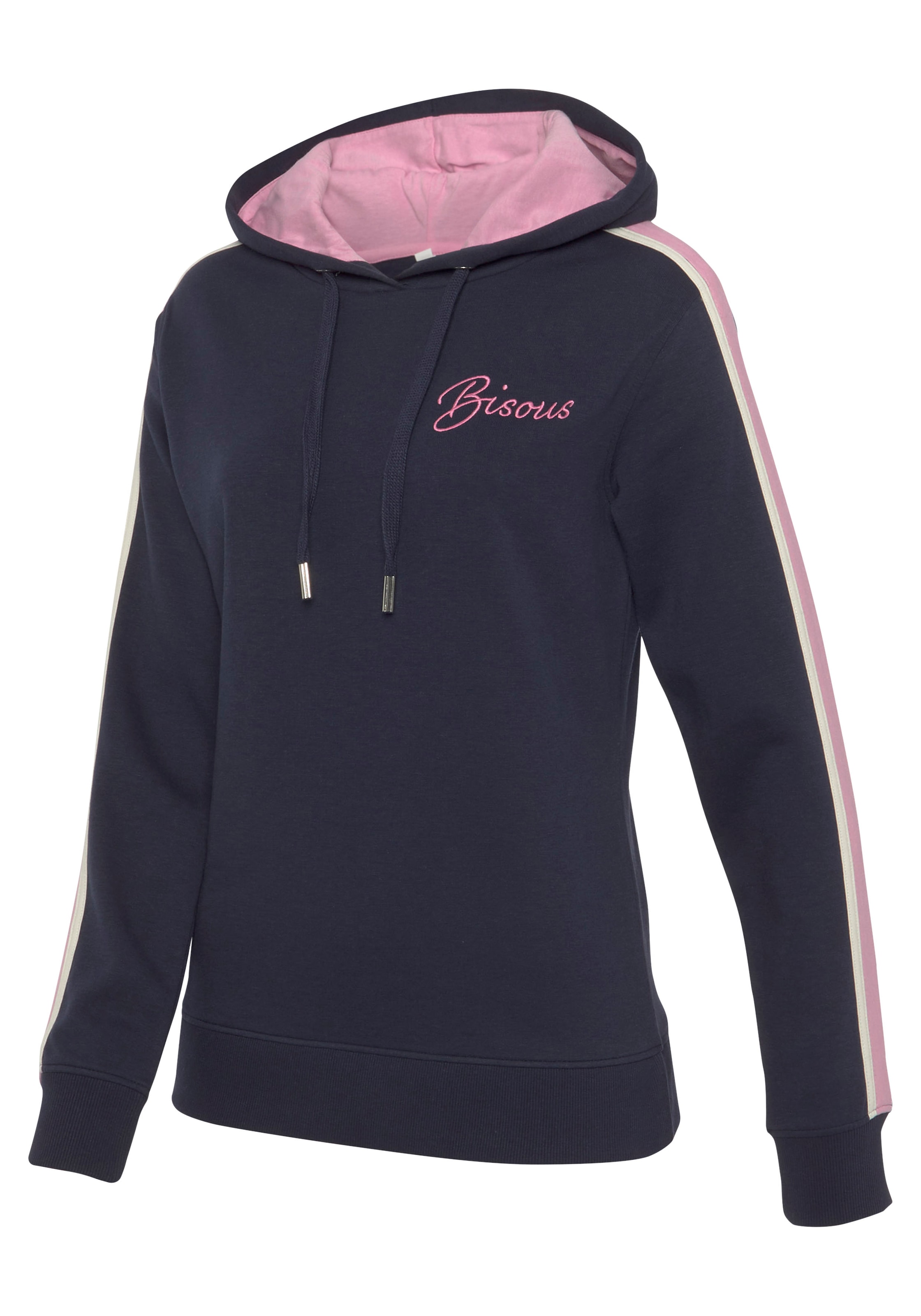 Vivance Hoodie, (1 tlg.), Hoodie mit Kontrast Einsätzen, Loungeanzug