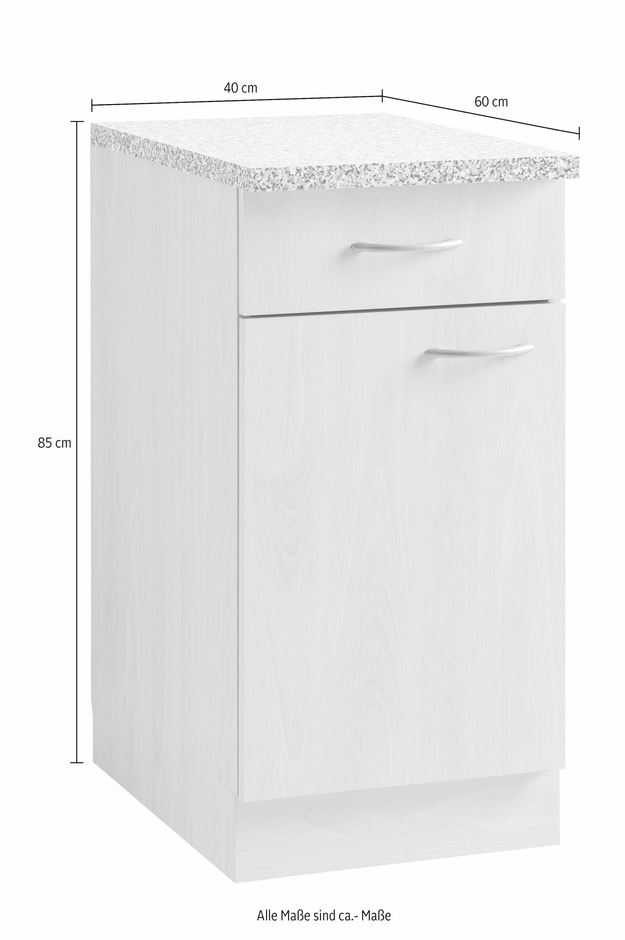 wiho Küchen Unterschrank »Kiel«, Tiefe breit, 60 cm | online kaufen 40 in cm Jelmoli-Versand