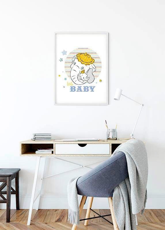 Komar Bild »Dumbo Little Baby«, Disney, (1 St.), Wandbild zur Dekoration im Kinderzimmer - ohne Rahmen