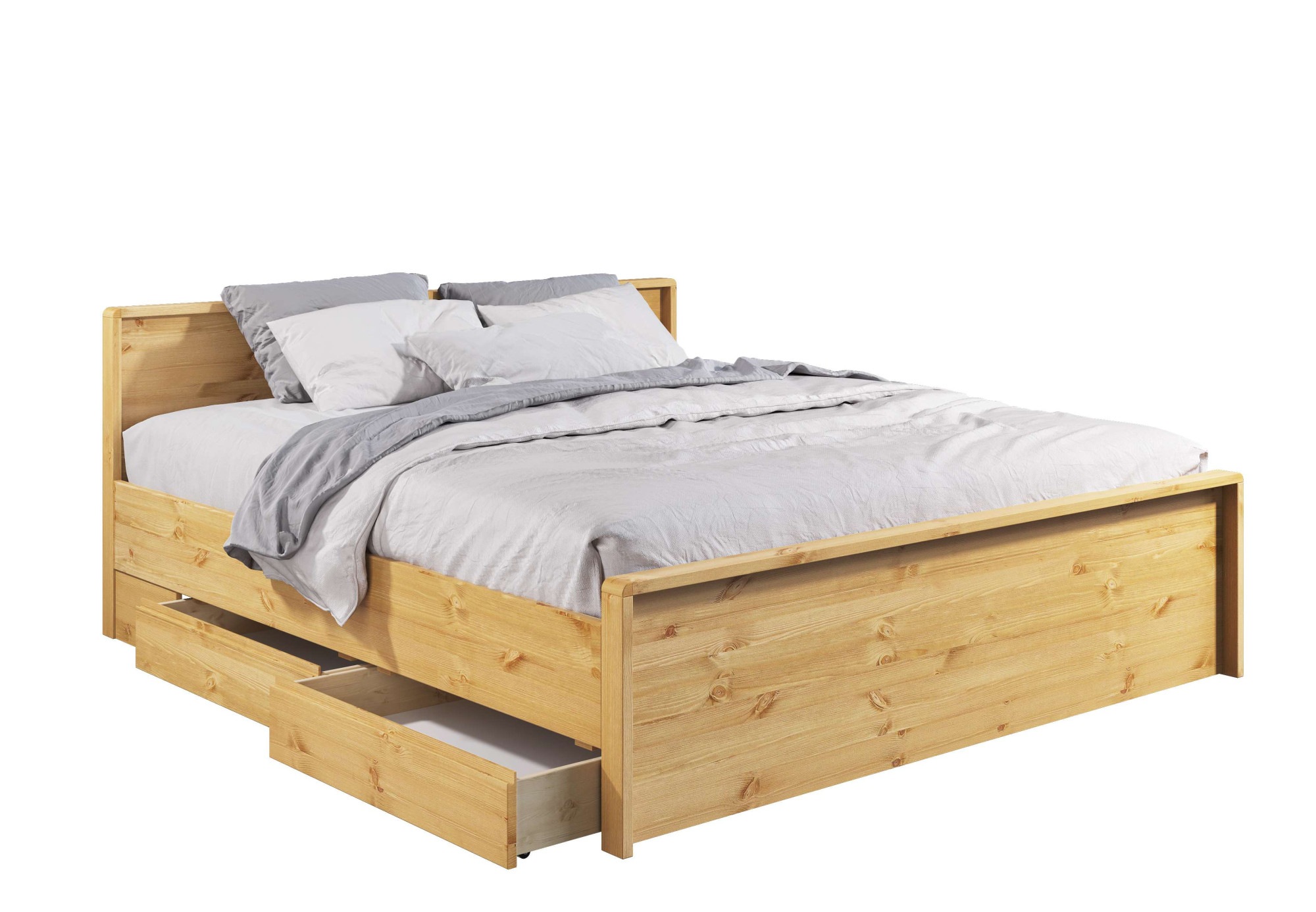 Home affaire Bettschubkasten »Luven«, (2 St.), aus massiver Kiefer, 2 Stück, passen perfekt unter das Bett Luven