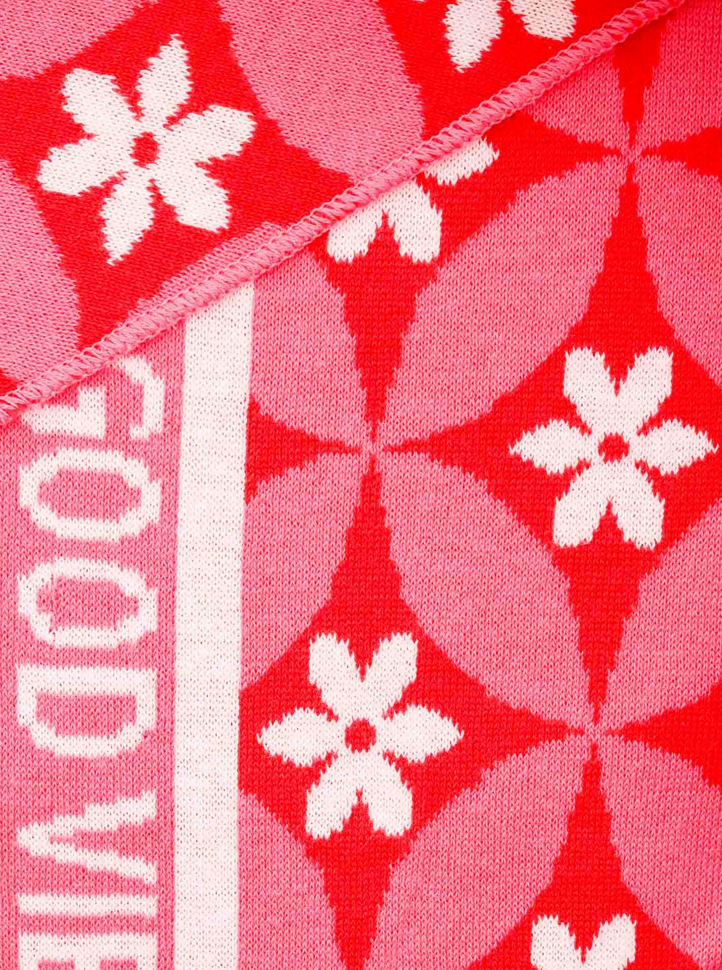 Zwillingsherz Dreieckstuch »"Luxury Vibes"«, Feinstrick, Blumenmotiv, Statement, wärmend
