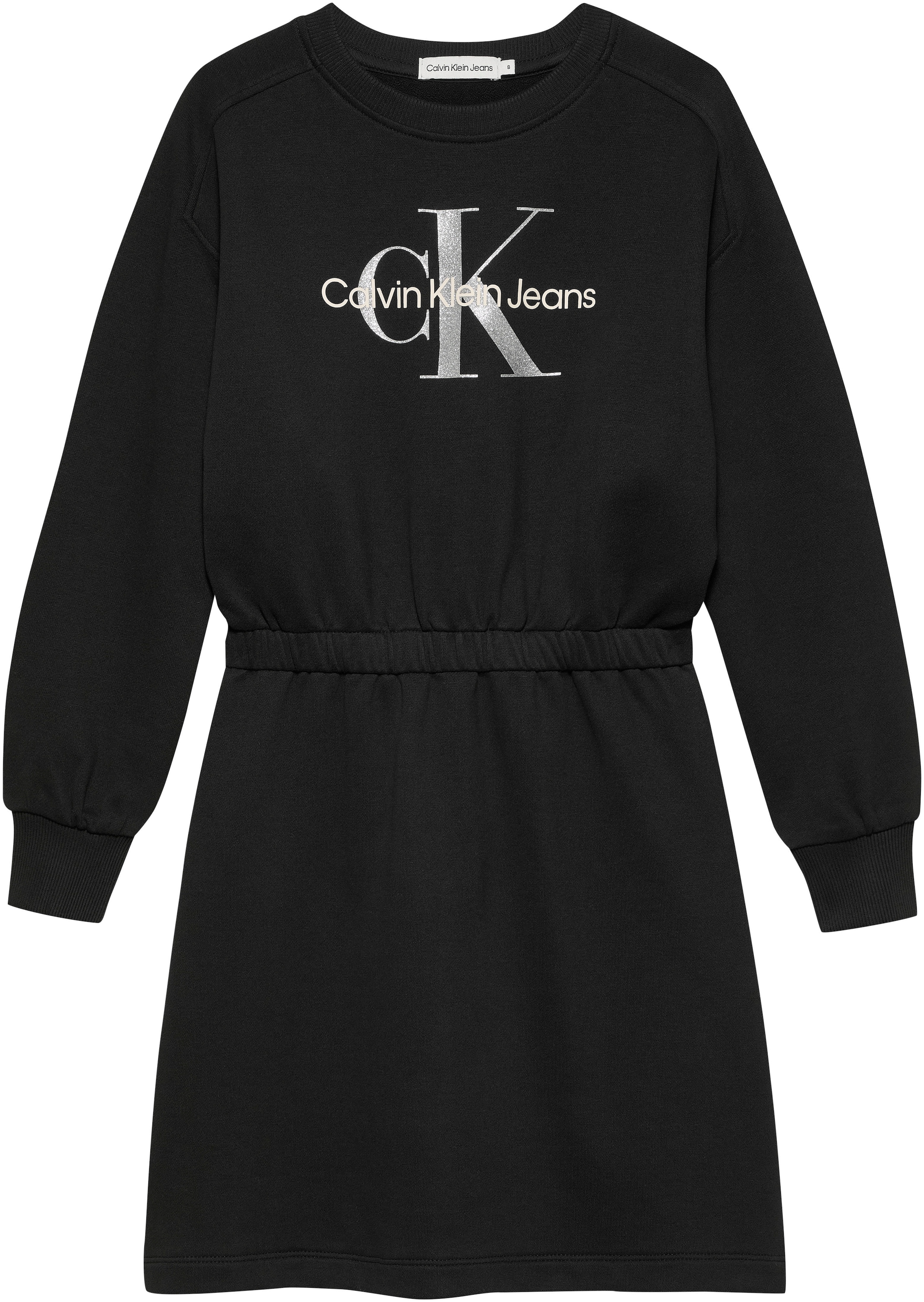 Calvin Klein Jeans Sweatkleid »GLITTER MONOLOGO HWK DRESS«, für Kinder bis 16 Jahre mit Logoschriftzug