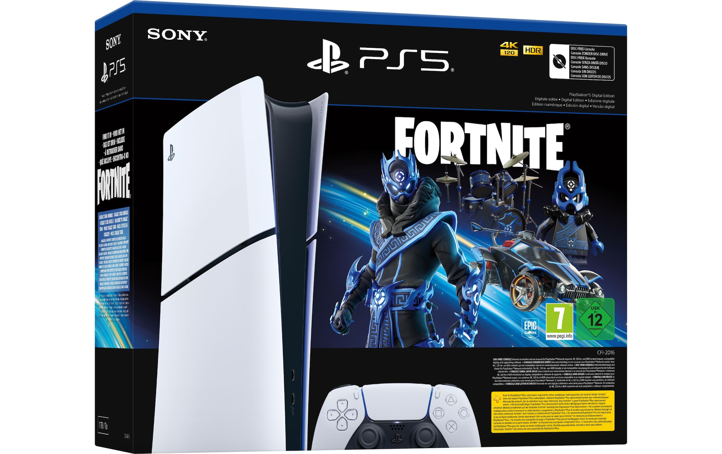 Sony Spielekonsole »Slim – Digital Fortnite Cobalt Star Bundle«