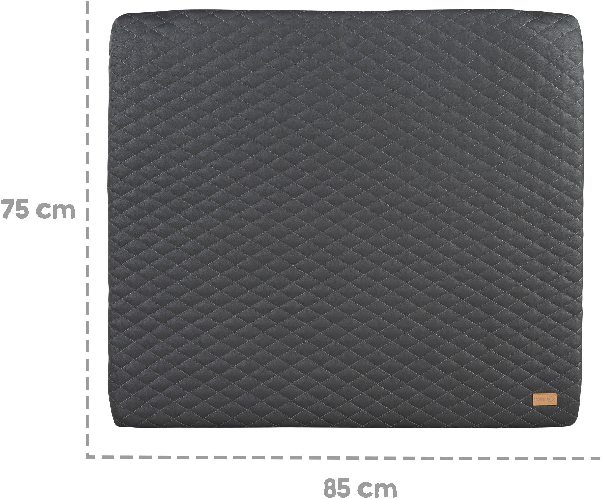 roba® Wickelauflage »Luxe, graphite gesteppt«