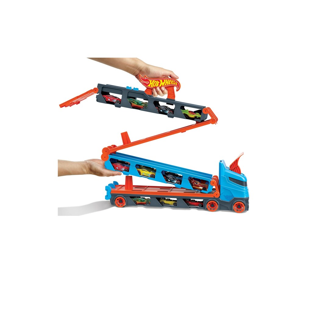 Hot Wheels Spielzeug-Auto »City 2-in-1 Rennbahn-Transporter«