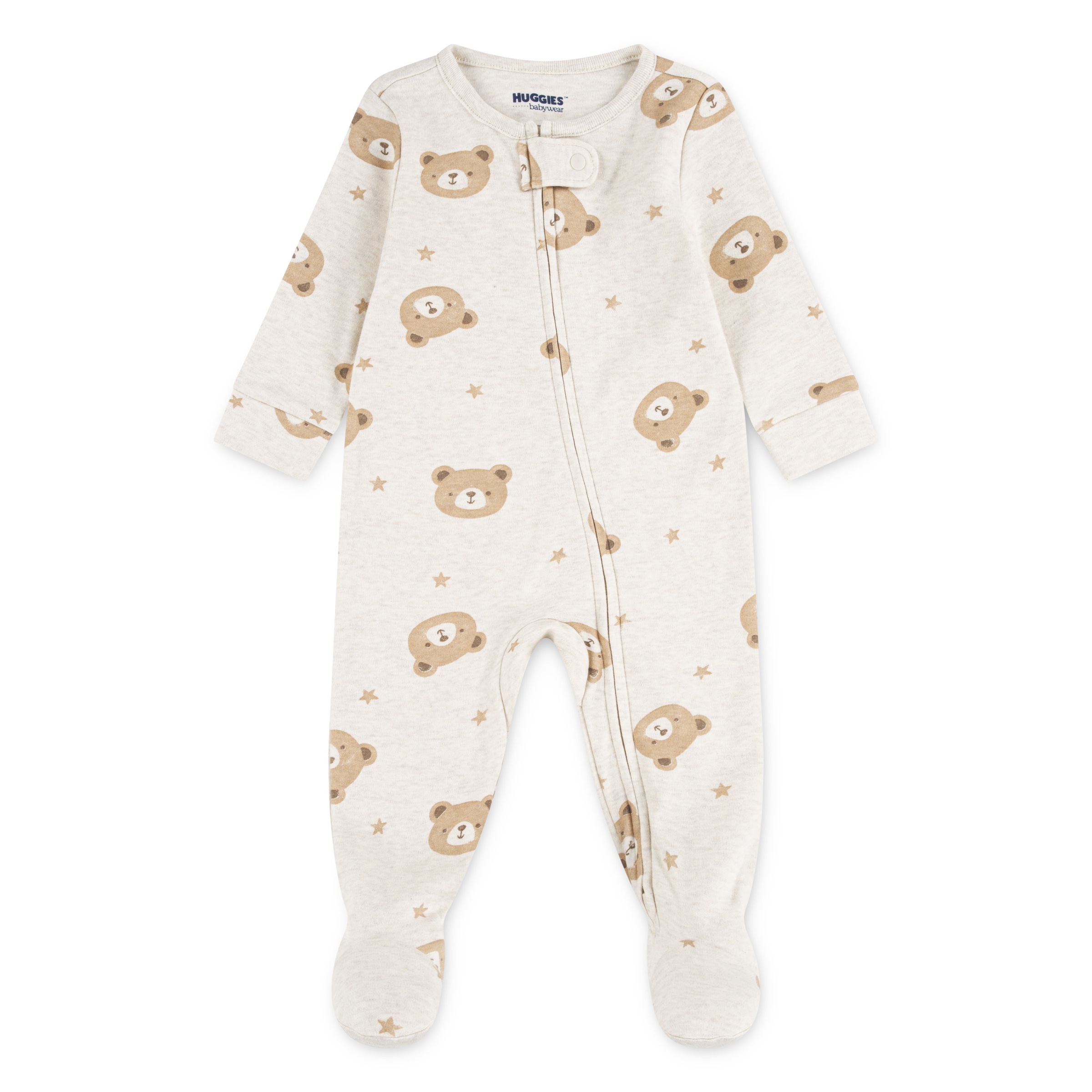 HUGGIES babywear Strampler »HUGB FOOTED COVERALL« allover mit Bärchen und Sternen bedruckt