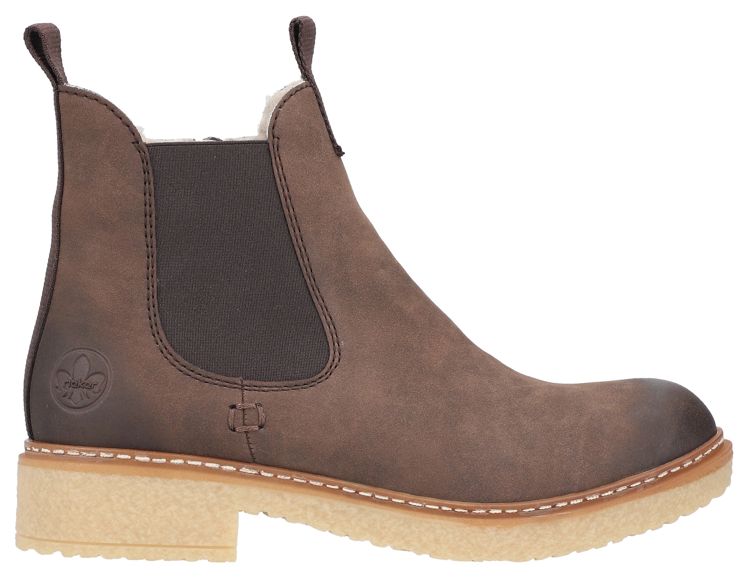 Rieker Winterstiefelette, Chelseaboots, Used-Look, mit Innenreissverschluss und Stretcheinsatz