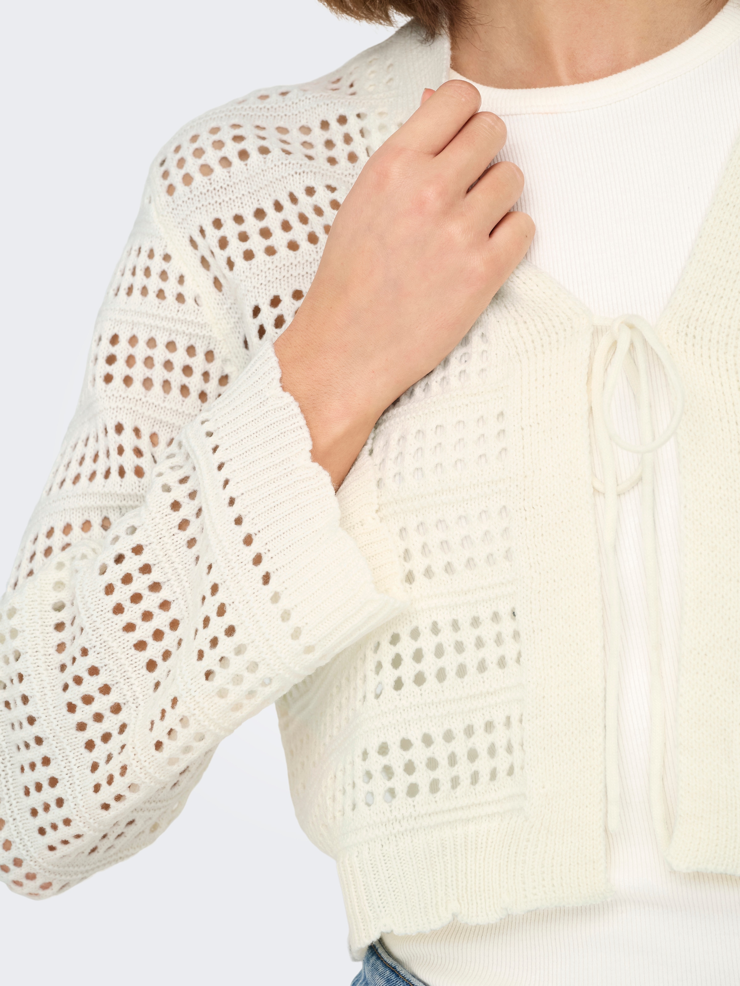 ONLY Strickjacke »ONLLYKKE TIE CARDIGAN L/S KNT NOOS«