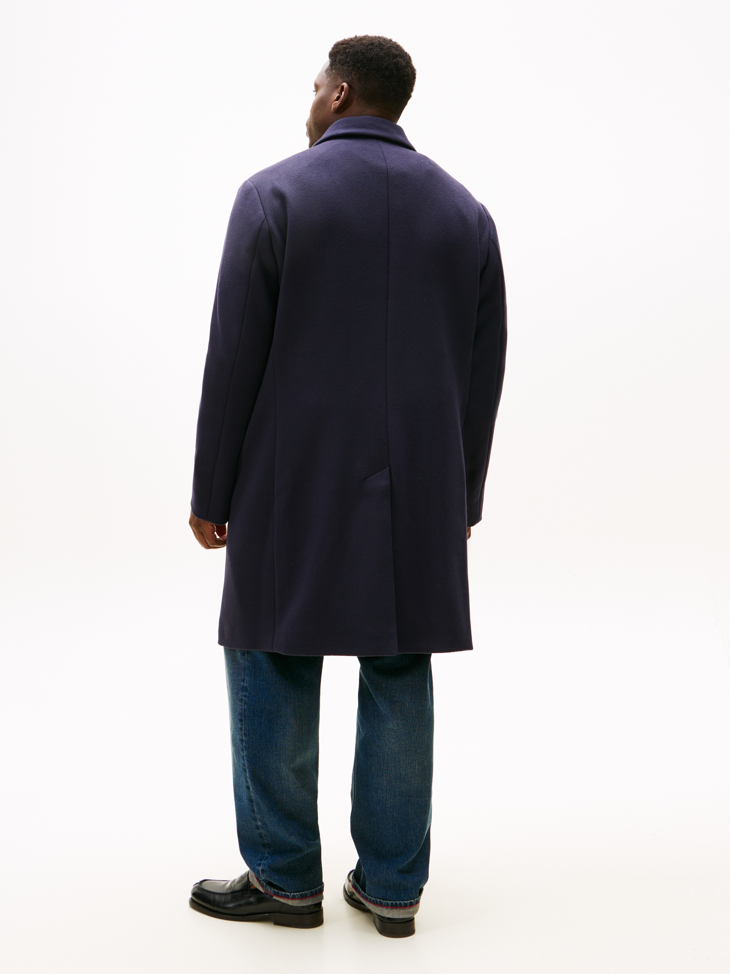 Tommy Hilfiger Big & Tall Wollmantel »BT-DC WOOL MIX«, Grosse Grössen, Reverskragen
