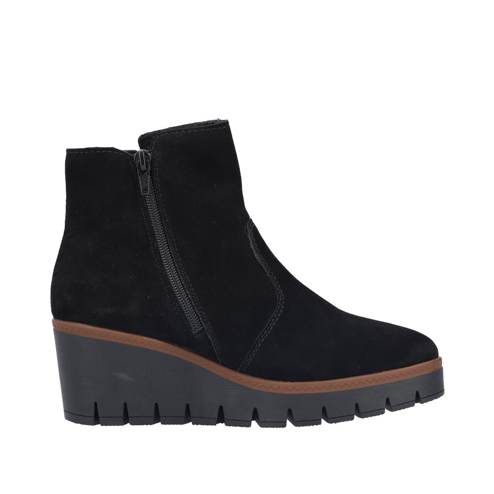 Rieker Winterstiefelette, Keilboots, Basic-Stiefelette mit Innenreissverschluss, schmale Form