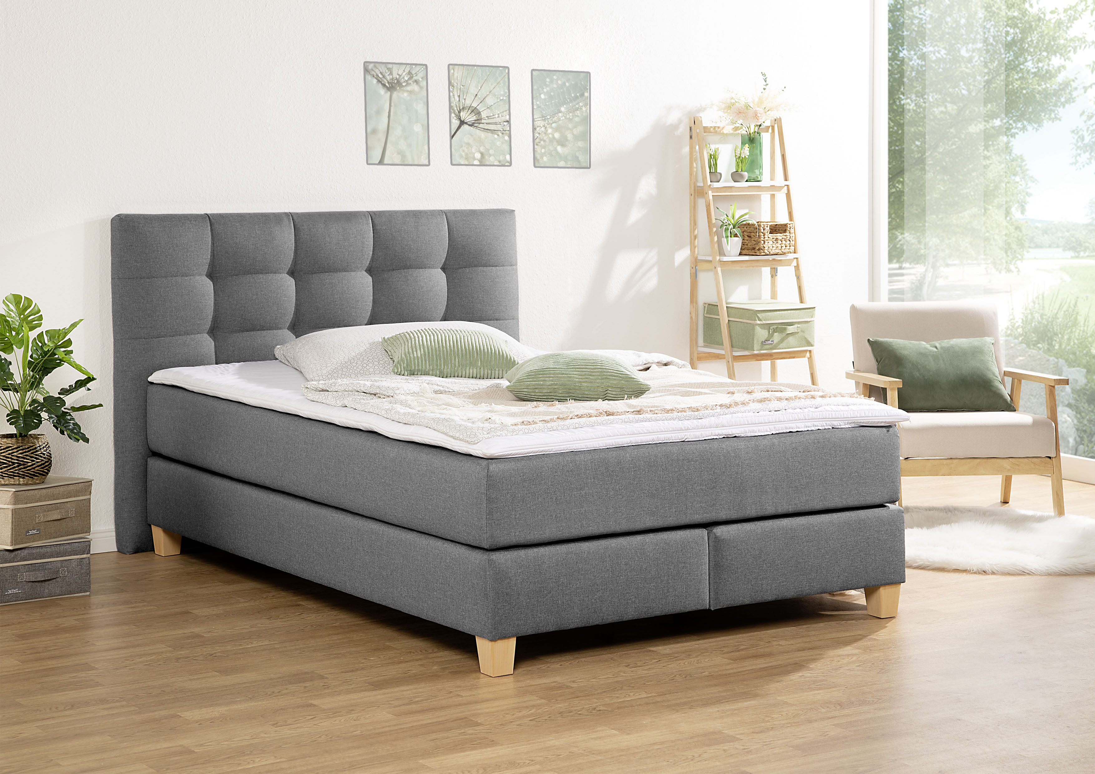 Home affaire Boxspringbett "Moulay" inkl. Topper, in 3 Härtegraden, TFK auch in Härtegrad 4
