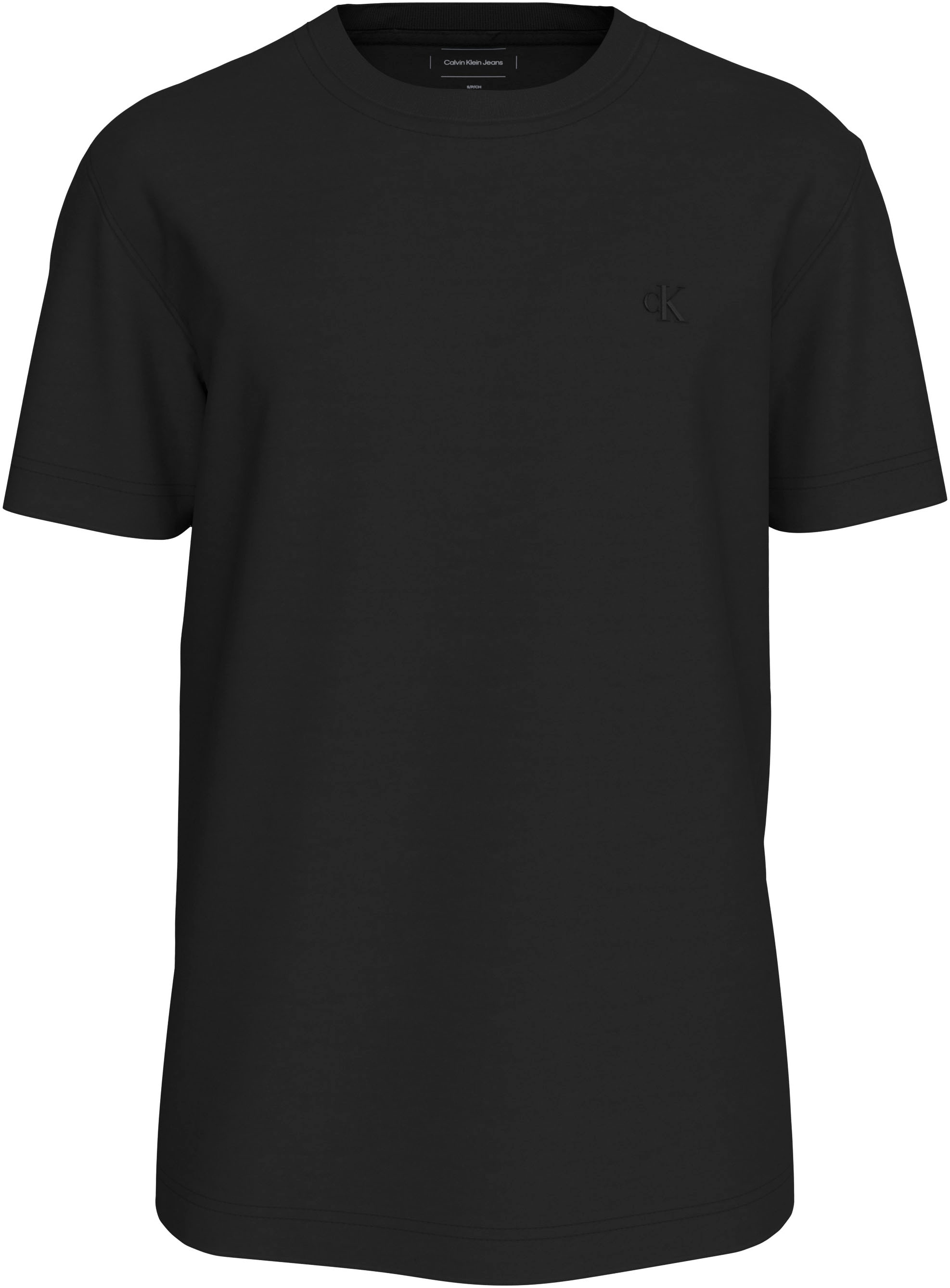 Calvin Klein Jeans Plus T-Shirt »Plus Textured Monologo Tee«, in Grossen Grössen mit Rückendruck