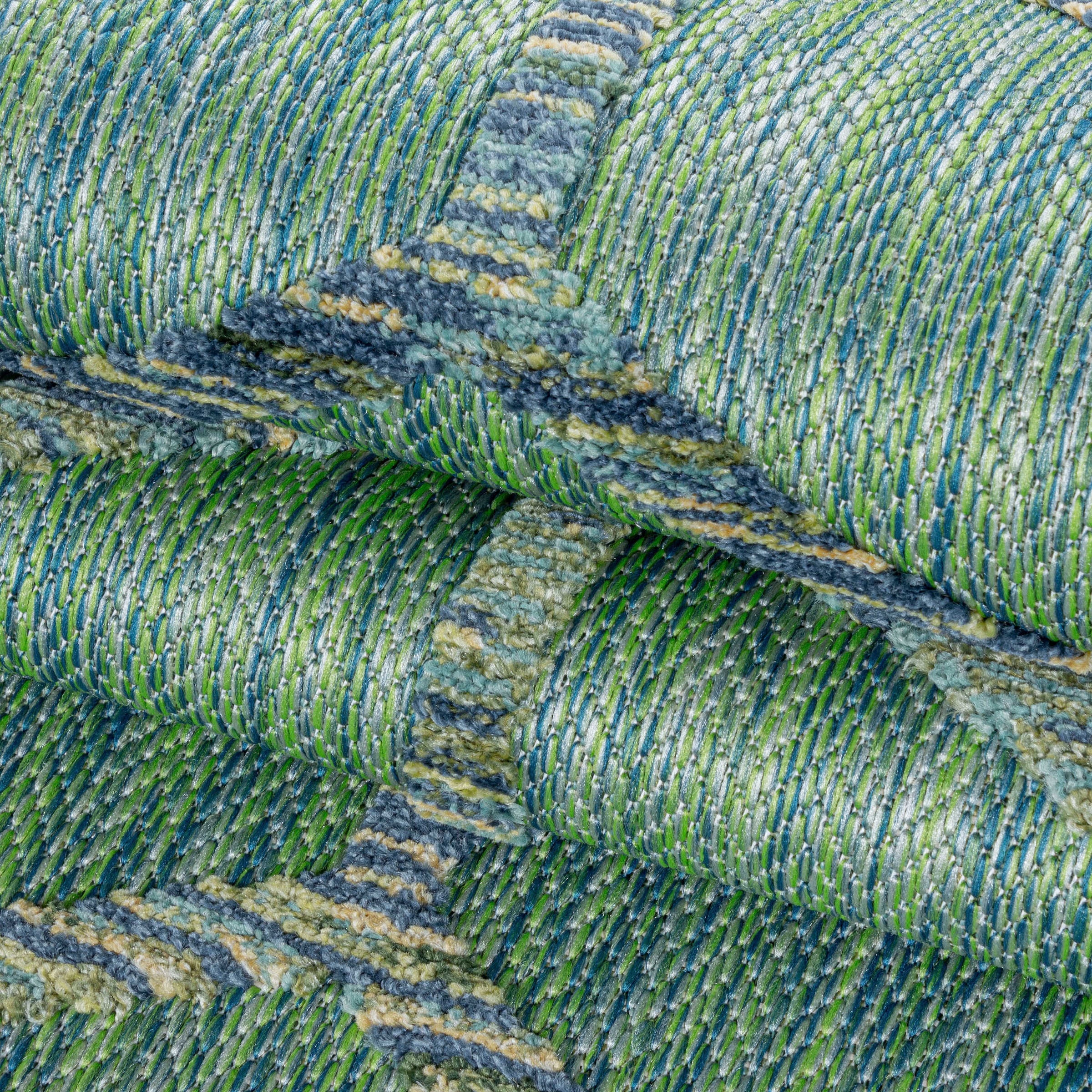 Ayyildiz Teppiche Teppich »BAHAMA 5151«, rechteckig, 8 mm Höhe, Läufer, Flachflor mit Hoch-Tief-Struktur, In-und Outdoor geeignet