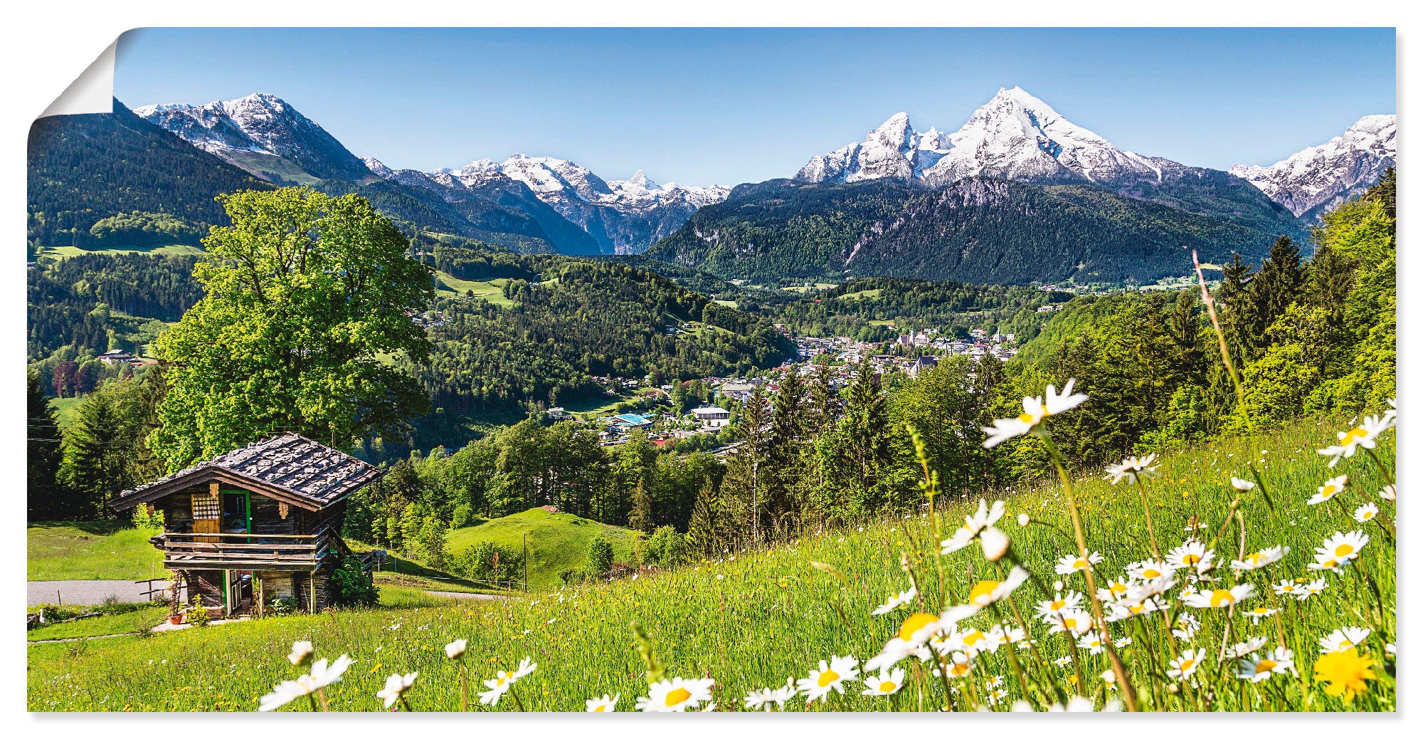 Poster Alpen«, kaufen den Wandaufkleber »Landschaft online Wandbild Bayerischen Alubild, Jelmoli-Versand in St.), Grössen (1 Leinwandbild, in | Berge, oder Artland versch. als