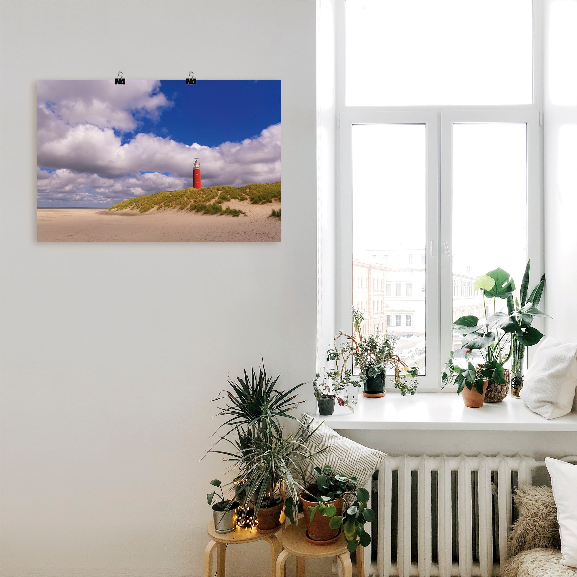 Artland Wandbild »Wolkenimpression am Leuchtturm«, Küste, (1 St.), als Alubild, Outdoorbild, Poster in verschied. Grössen