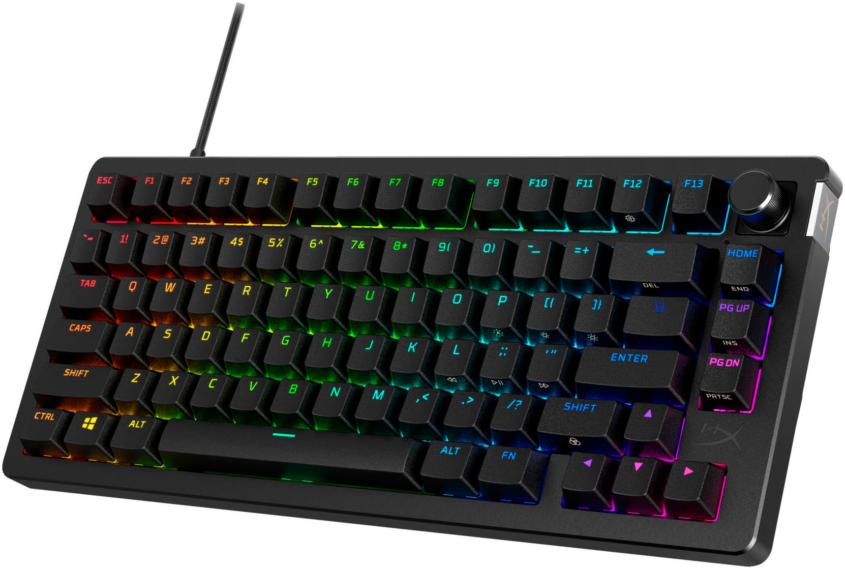 HyperX Gaming-Tastatur »Alloy Rise 75«, (Profil-Speicher-Fn-Tasten-Gaming-Modus-verstellbare Füsse)
