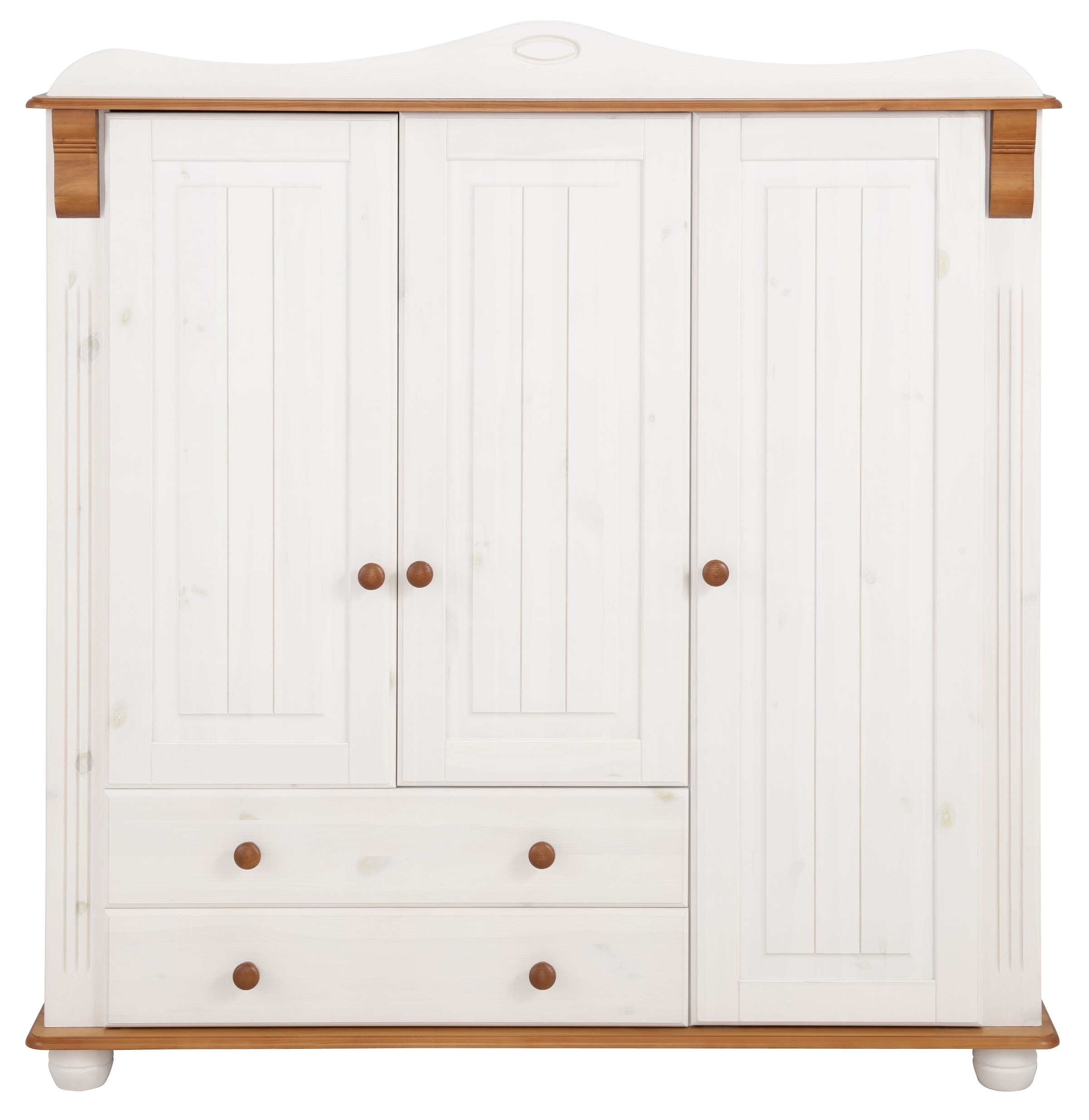 Home affaire Wäscheschrank »Adele, Mehrzweckschrank«, (2 Breiten: 93/130 cm H/T ca. 135/40 cm), aus massiver Kiefer, 2-oder 3-türig