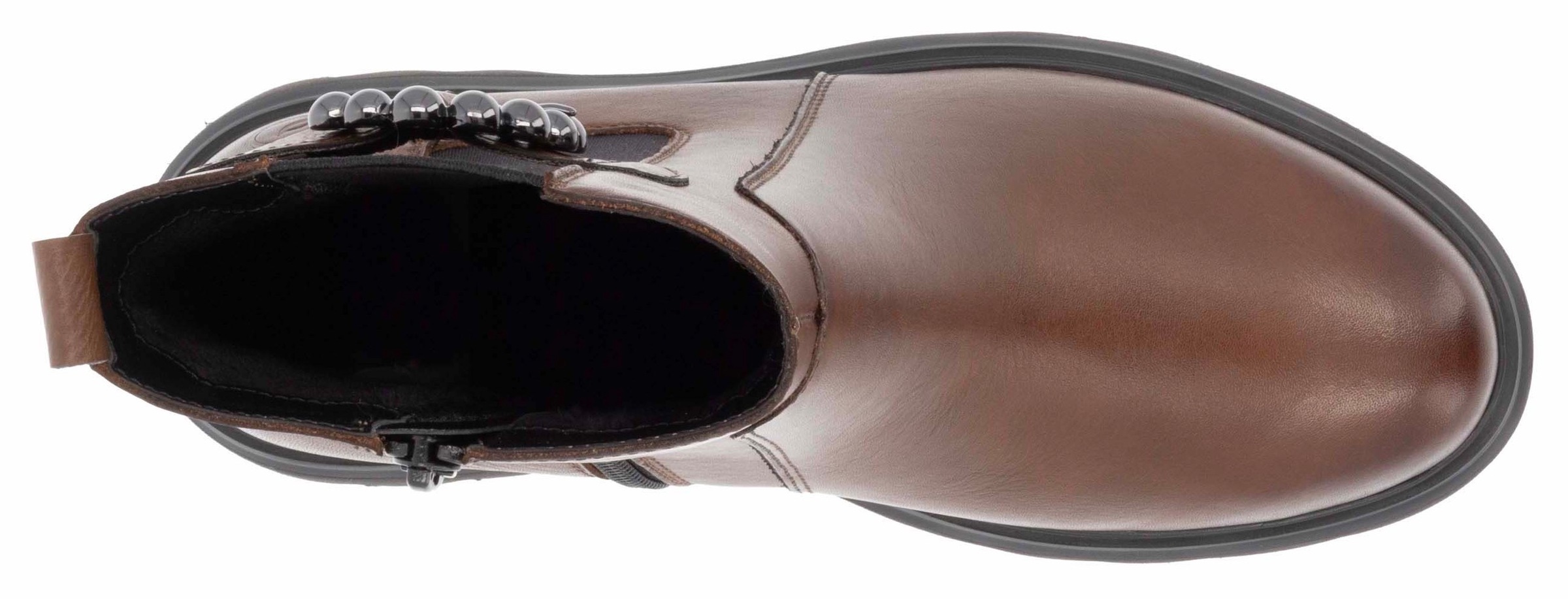 Remonte Chelseaboots, Blockabsatz, Businessmode, Stiefelette mit schöner Zierschnalle