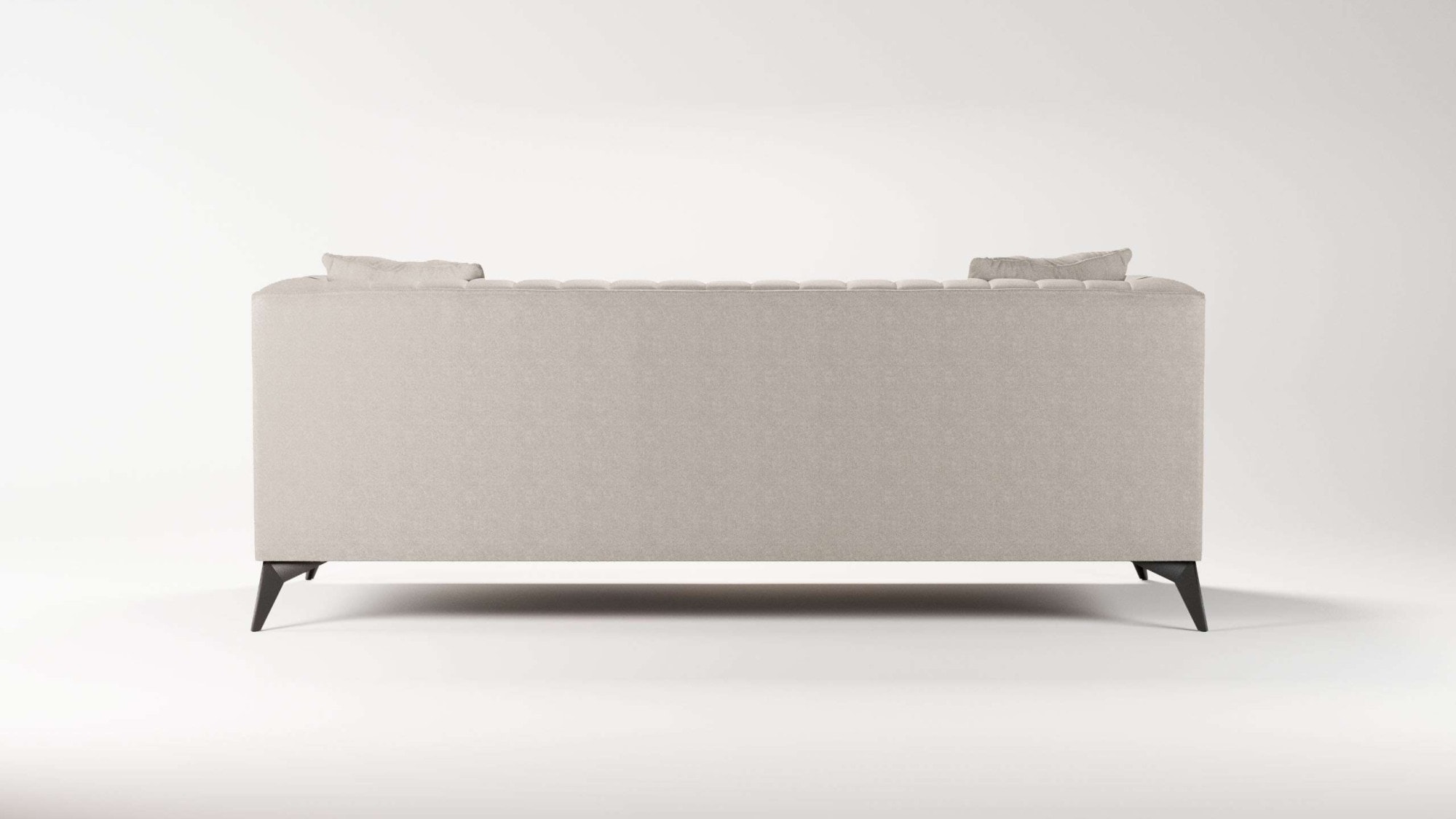 Places of Style 3-Sitzer »MATTHEW elegantes Designsofa, Masse B/T/H: 201/86/74 cm«, feine Steppung im Rückenbereich, lose Sitzkissen, incl. Zierkissen