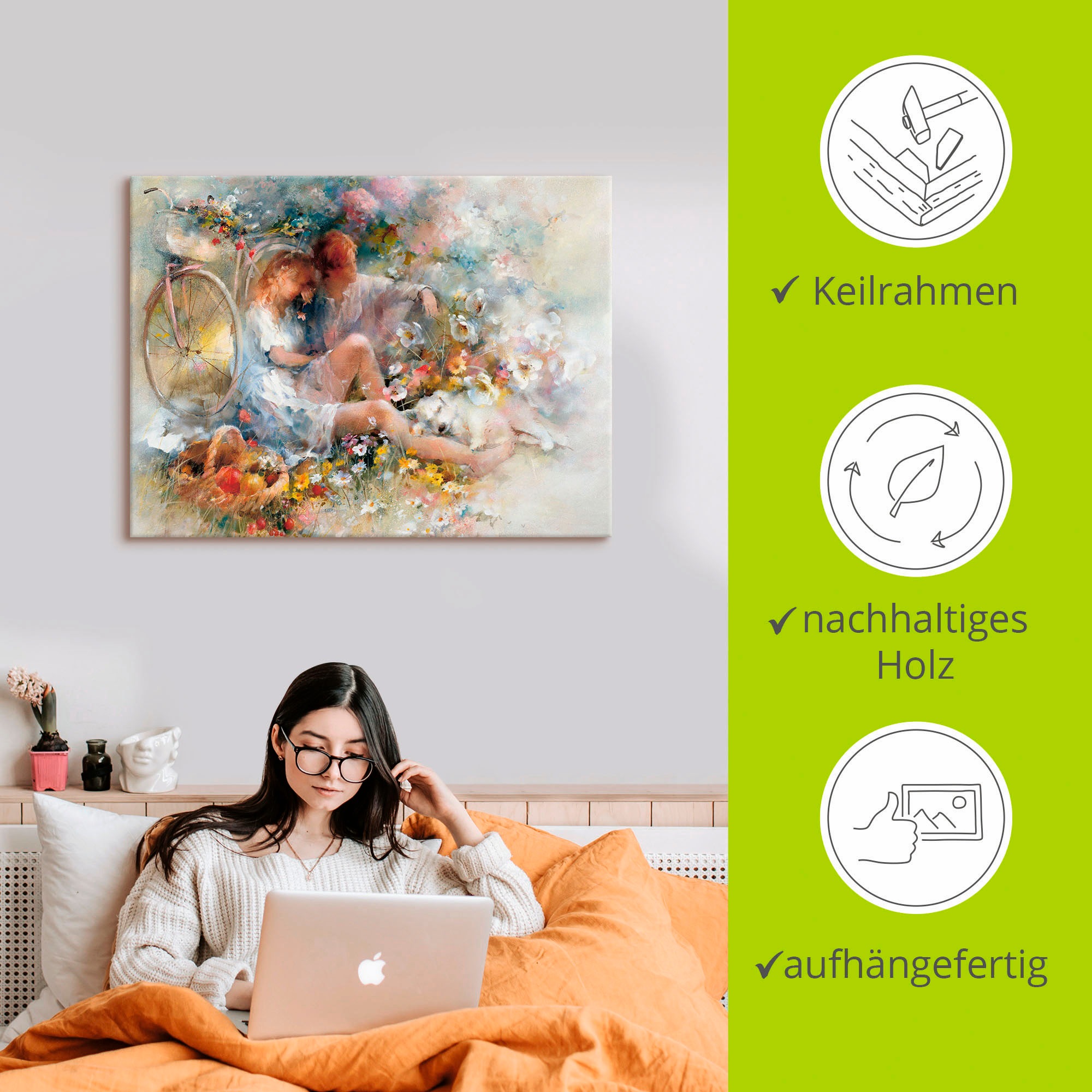 Artland Wandbild »Reise im Frühjahr«, Paar, (1 St.), als Leinwandbild, Poster, Wandaufkleber in verschied. Grössen