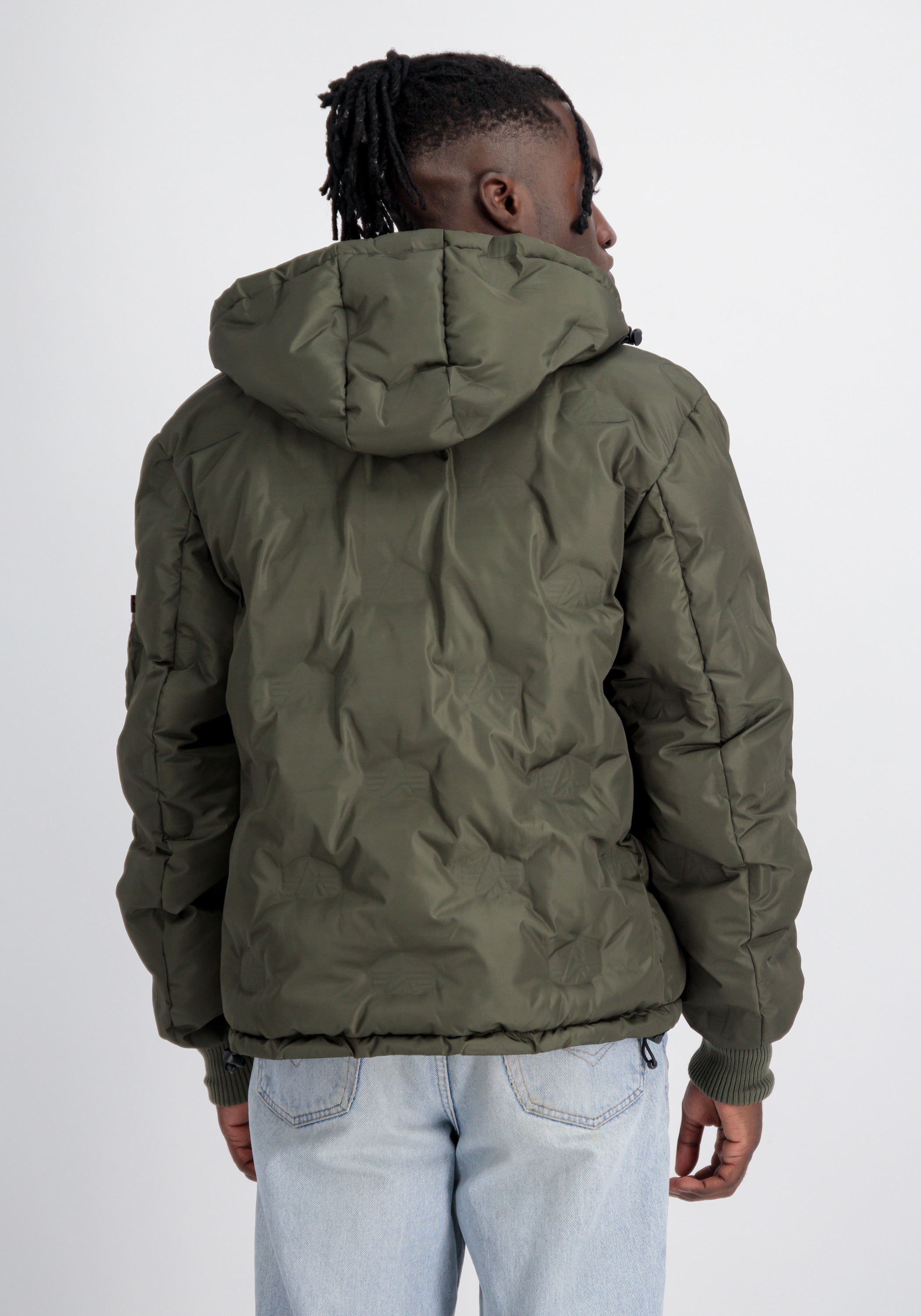 Alpha Industries Winterjacke »Alpha Industries Men - Cold Weather Jackets Hooded Logo Puffer«
