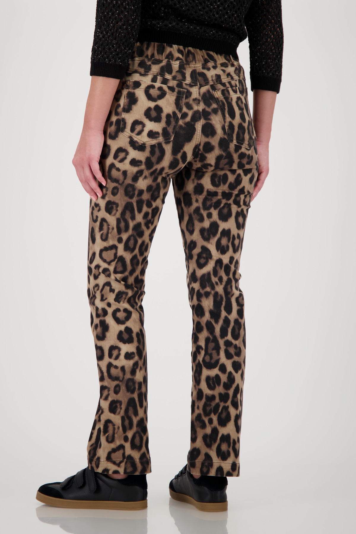 Monari Röhrenhose, mit Animalprint