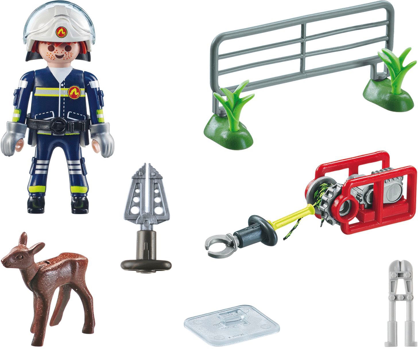 Playmobil® Konstruktions-Spielset »Feuerwehr-Tierrettung (71467), Action Heroes«, (22 St.), Made in Europe