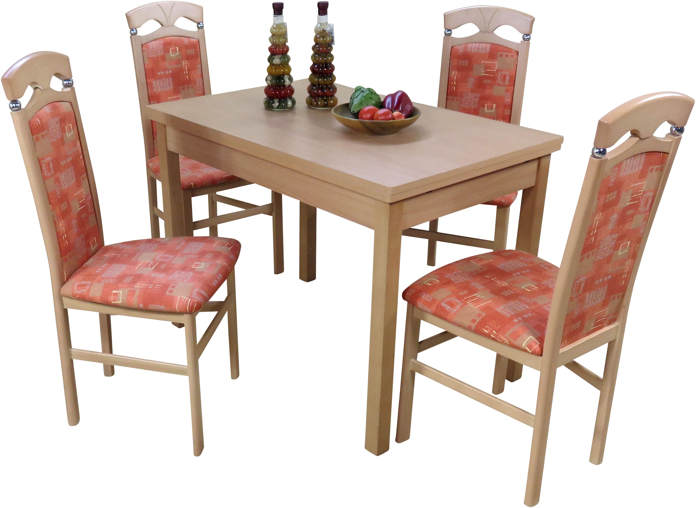 HOFMANN LIVING AND MORE Essgruppe »5tlg. Tischgruppe«, (Spar-Set, 5 tlg., 5tlg. Tischgruppe), Stühle montiert