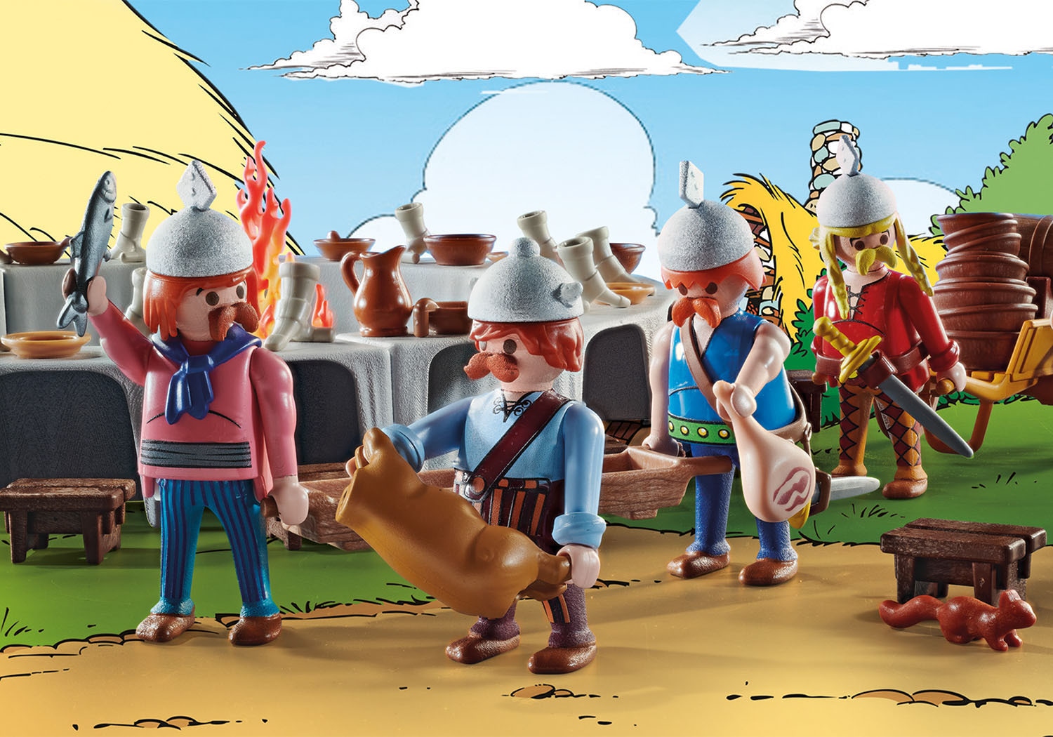 Playmobil® Konstruktions-Spielset »Grosses Dorffest (70931), Asterix«, (310 St.), Made in Germany