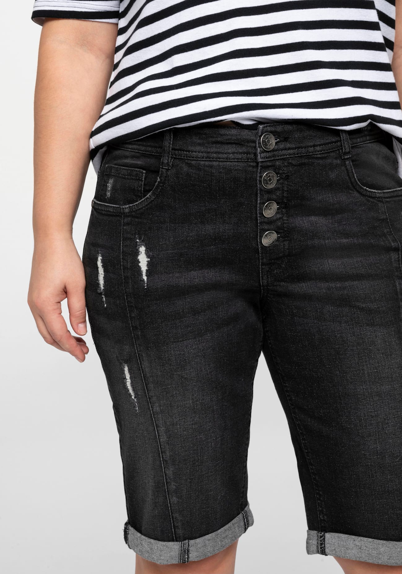 Sheego Jeansbermudas, (1 tlg.)