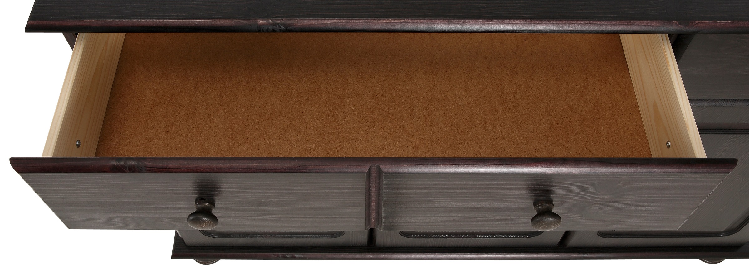 Home affaire Sideboard »Mette«, Kommode mit gefrästen, kugelförmigen Füssen, Breite 120 cm