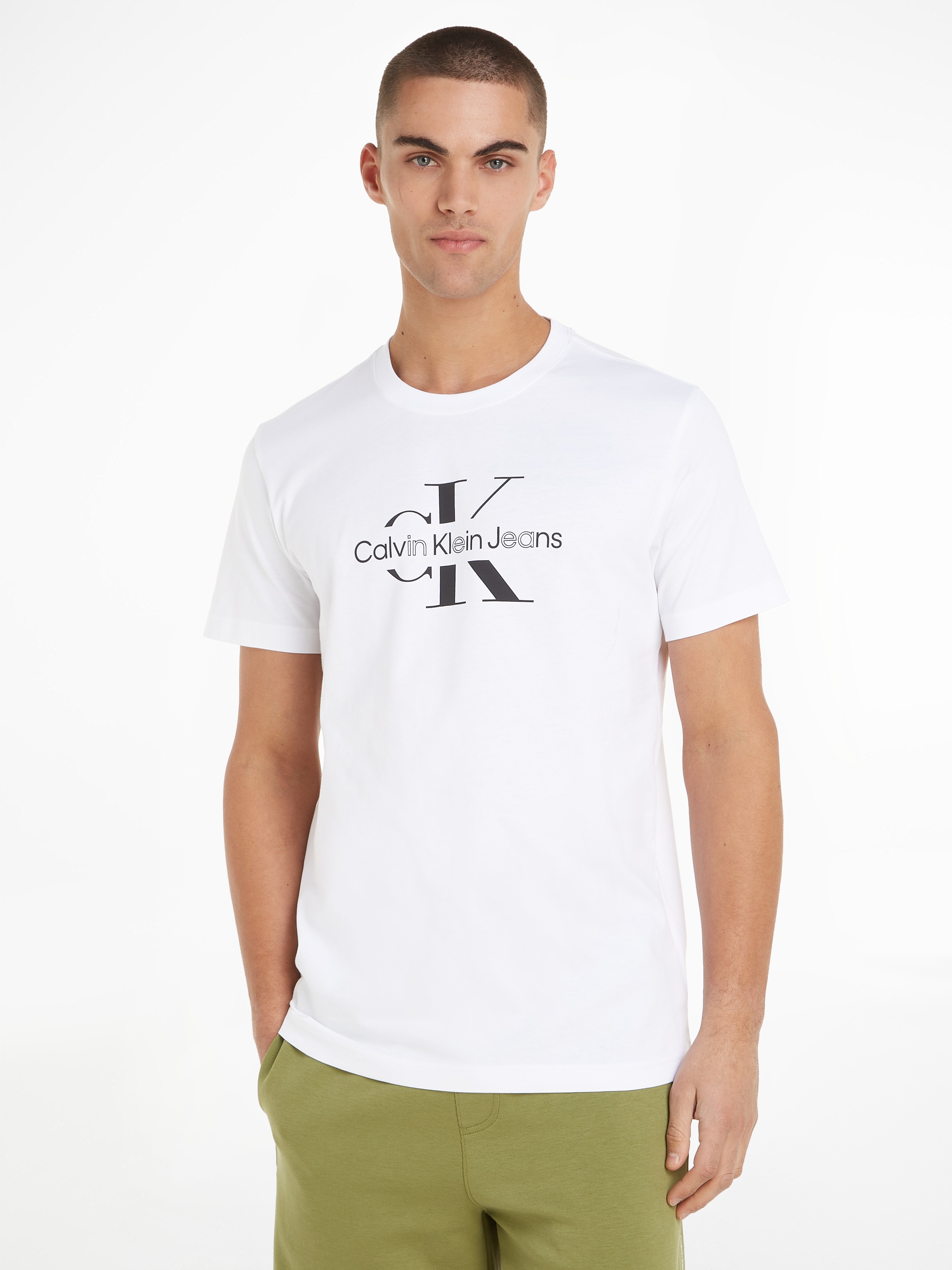 Calvin Klein Jeans T-Shirt »DISRUPTED OUTLINE MONOLOGO TEE« mit Logodruck