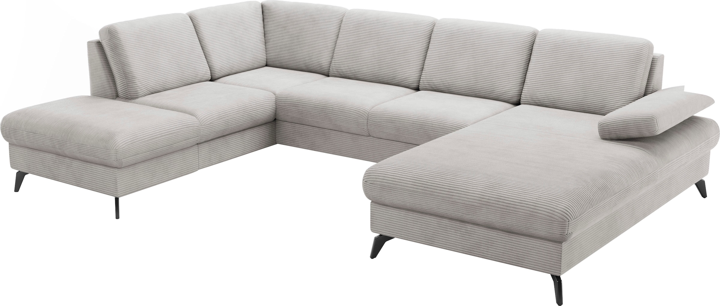 sit&more Wohnlandschaft »Morris Jubi U-Form«, inkl. Armteilfunktion und 1 Zierkissen, wahlweise mit Bettfunktion