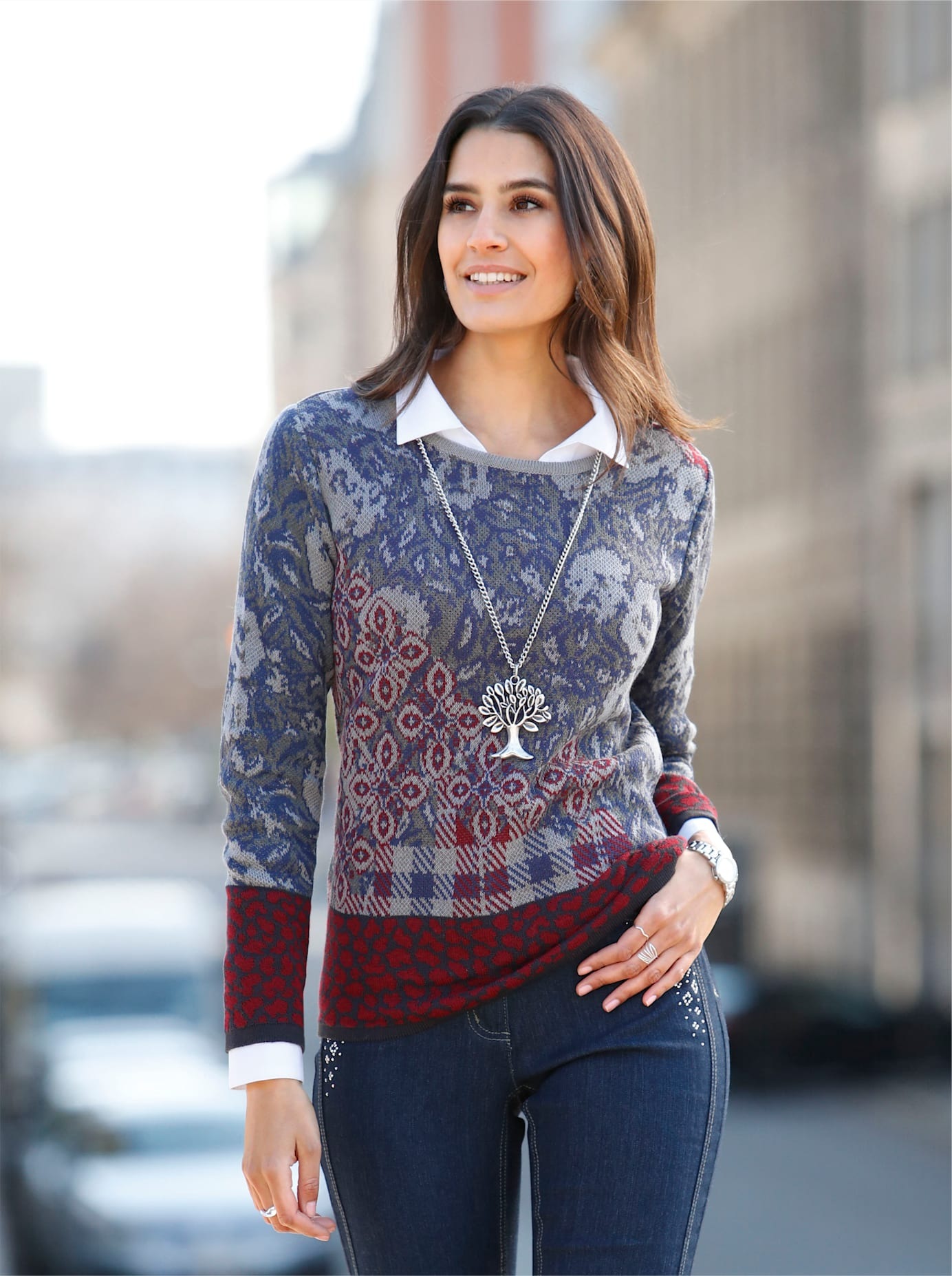 Inspirationen Jacquardpullover »Pullover«